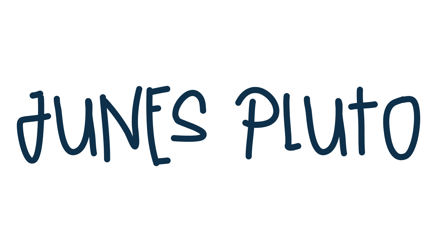 Junes Pluto, handwriting font preview