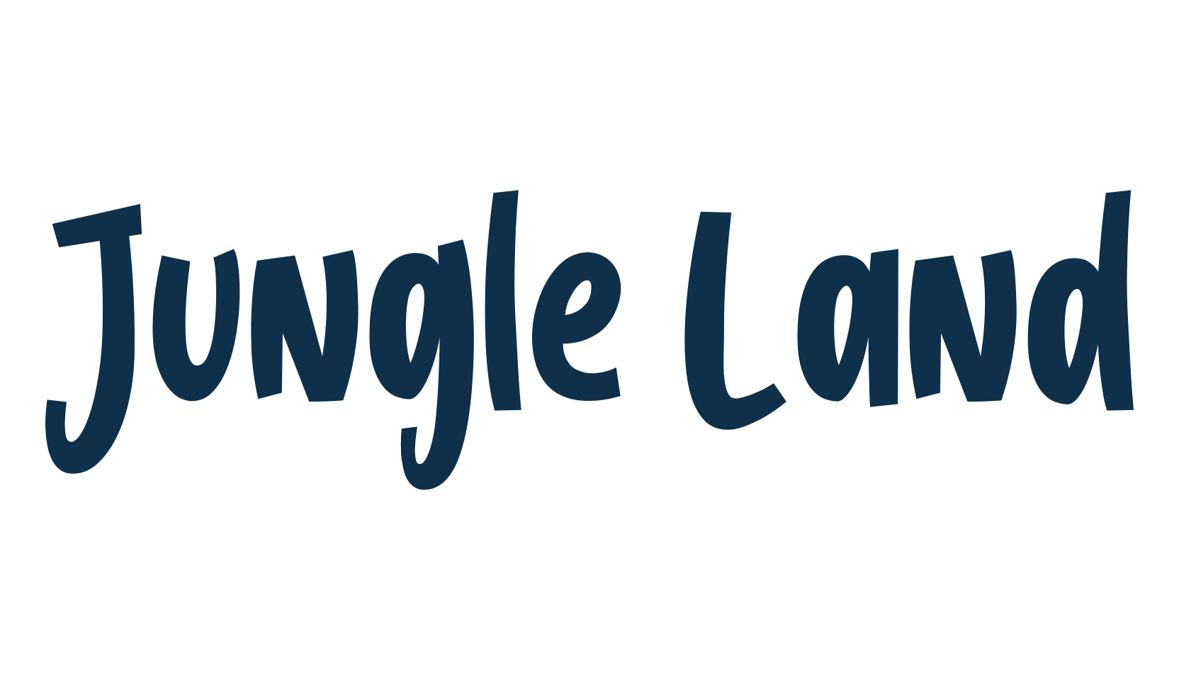 Jungle Land, fancy cartoon decorative font preview