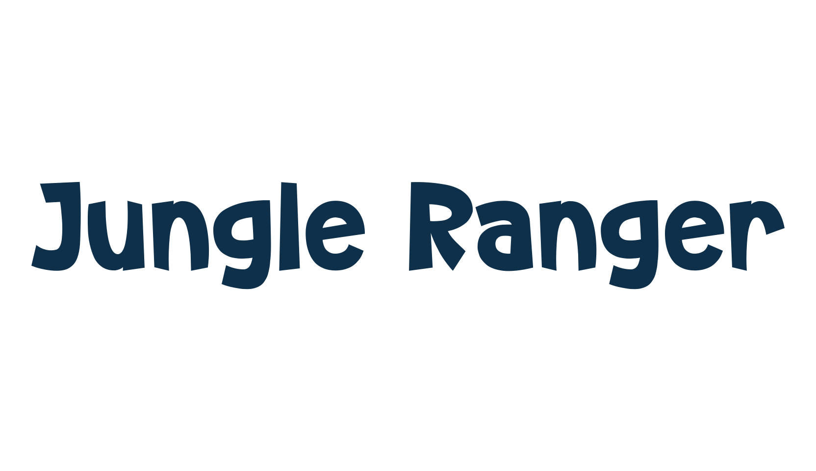 Jungle Ranger, cartoon font preview