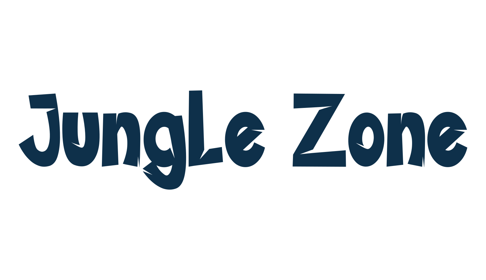 Jungle Zone, fancy cartoon decorative font preview