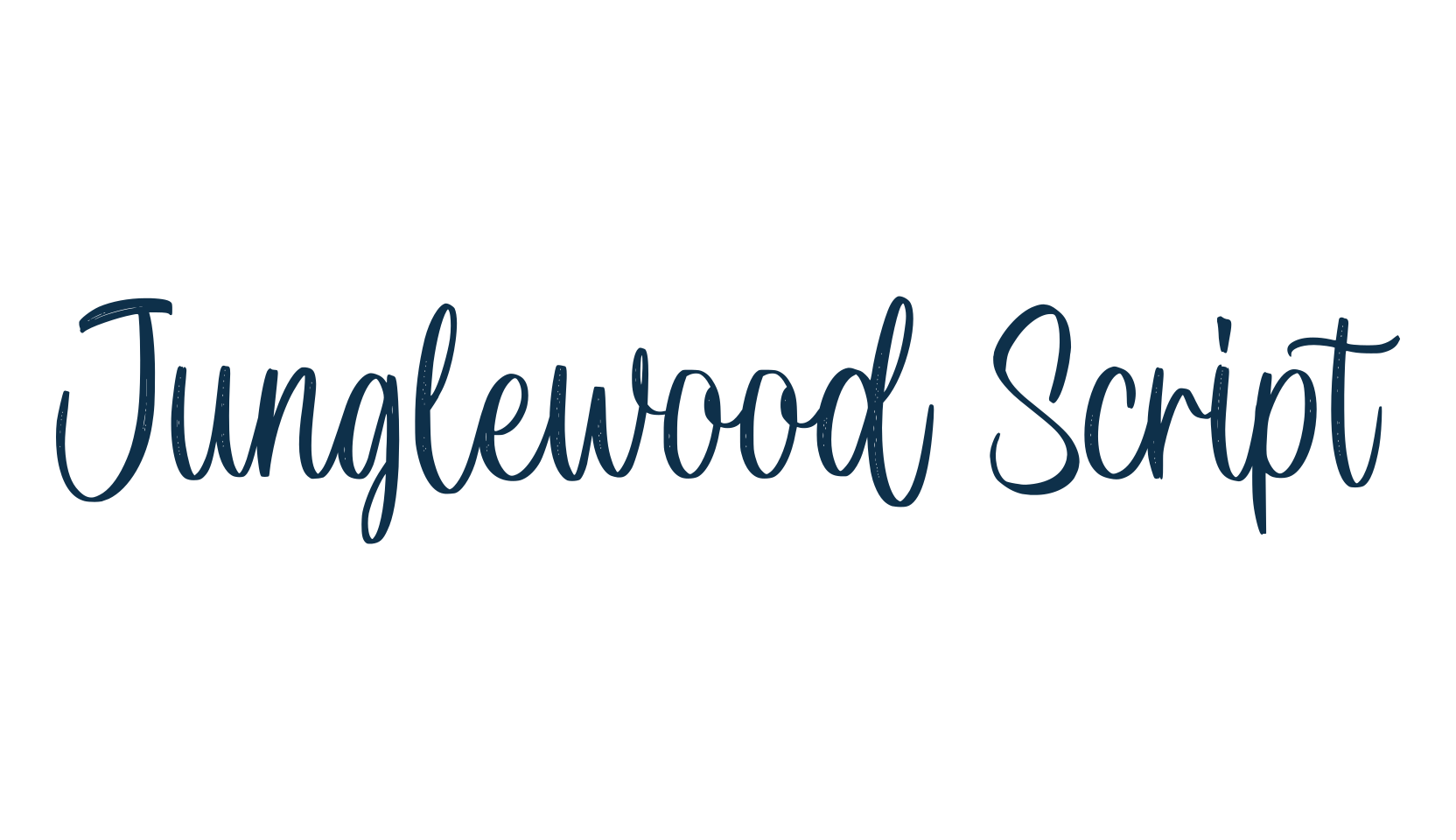 Junglewood Script, brush font preview