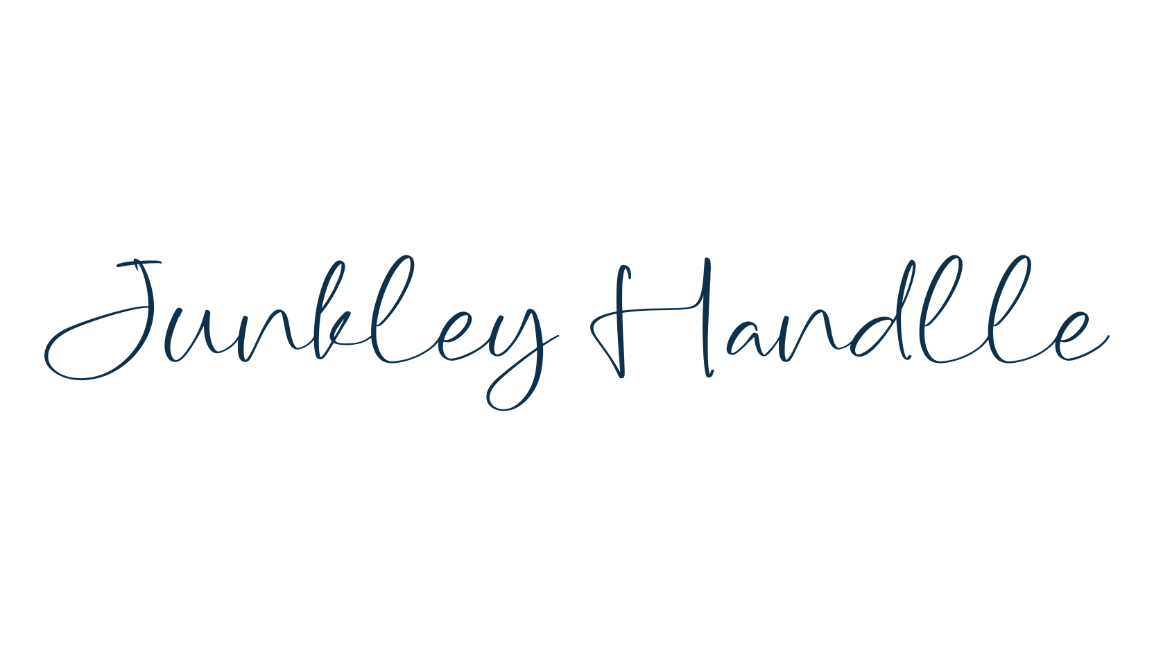 Junkley Handlle, script handwritten fancy decorative calligraphy font preview