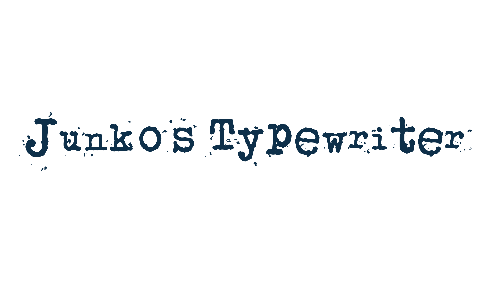 Junko's Typewriter, fancy typewriter decorative font preview