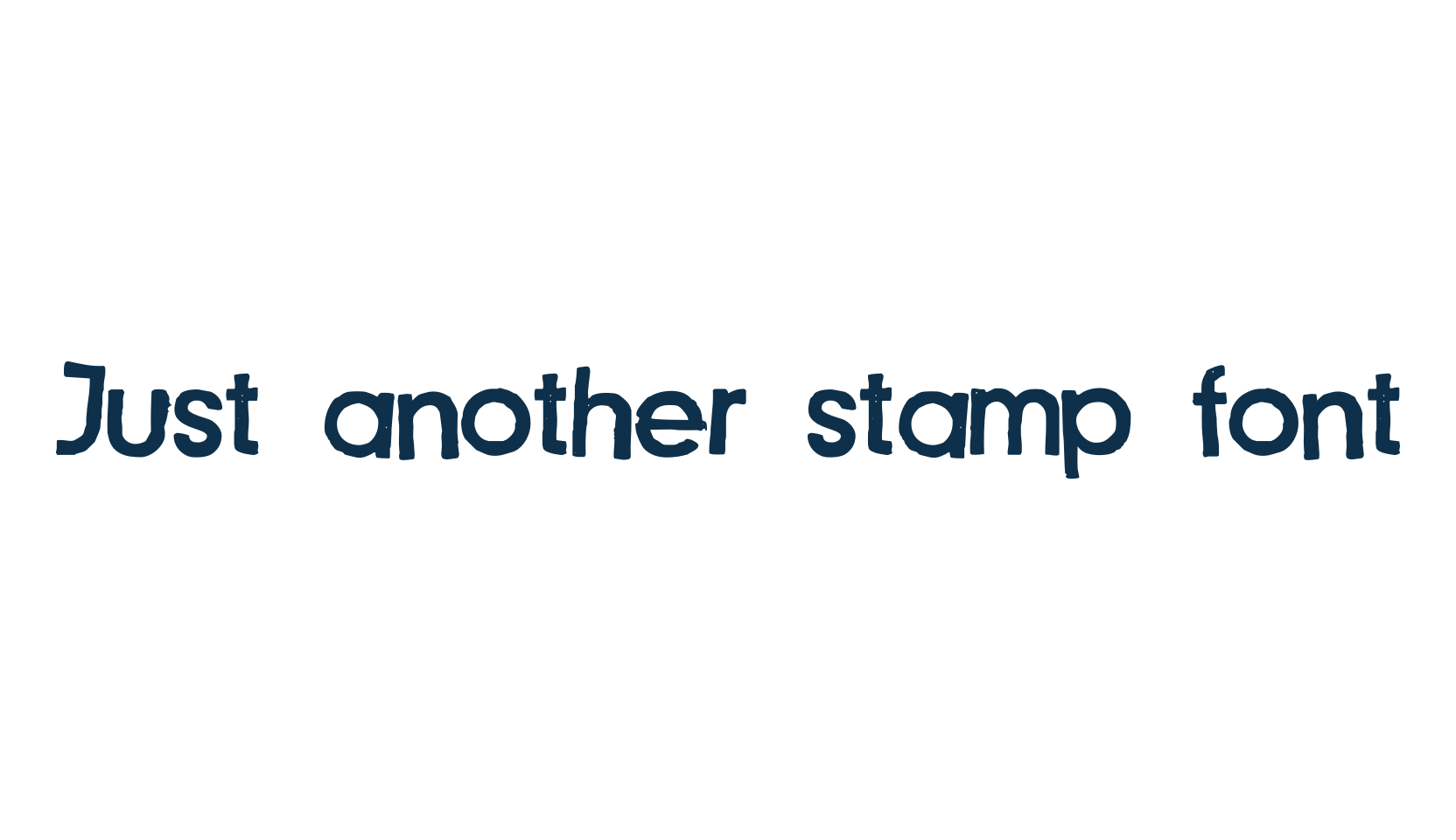 Just another stamp font, eroded font preview