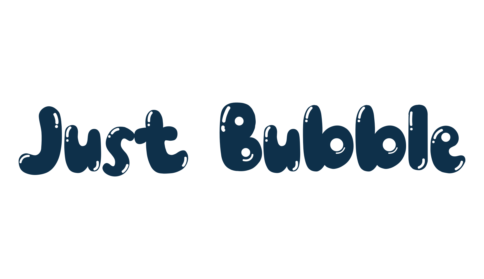 Just Bubble, fancy cartoon decorative font preview