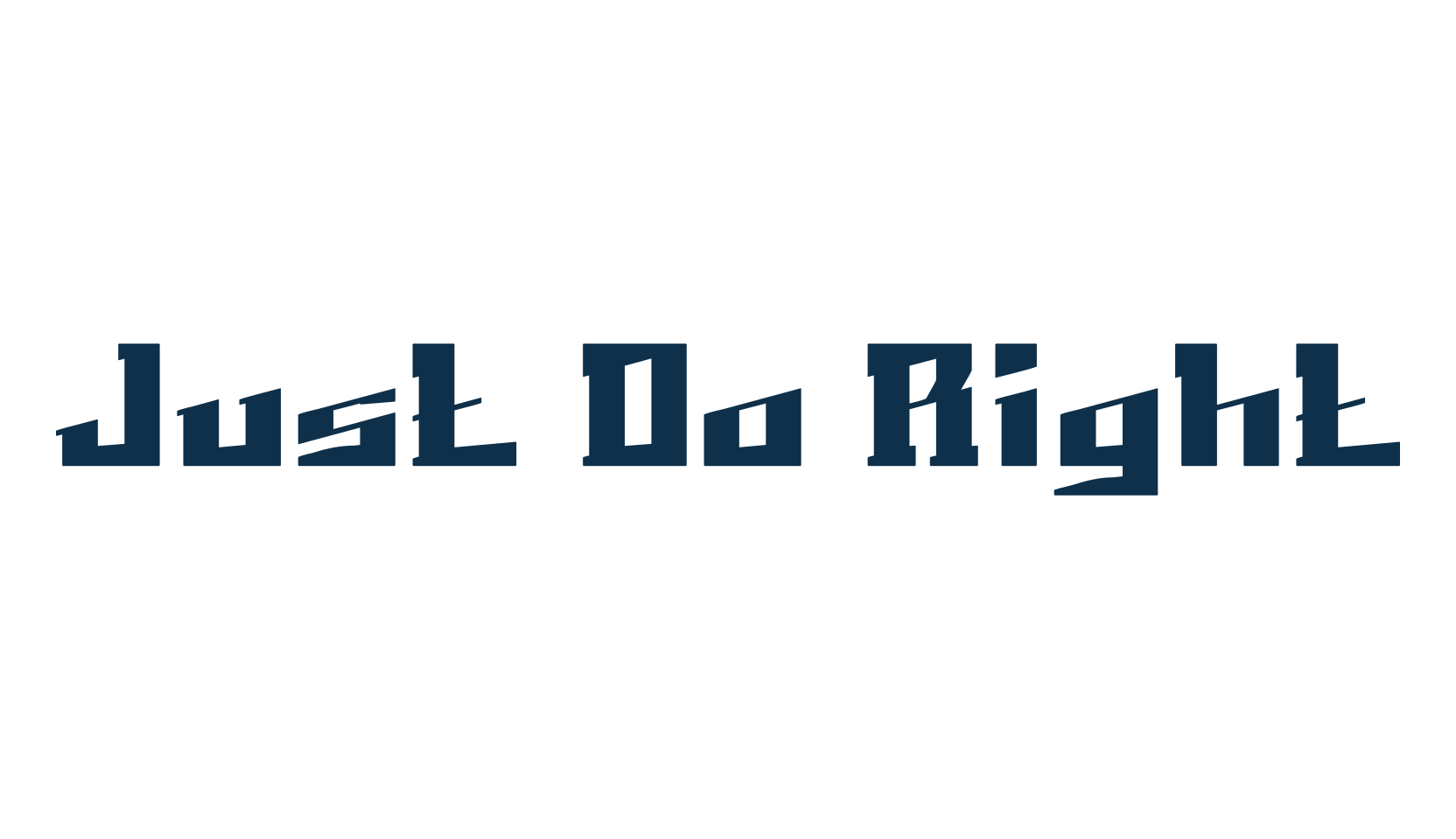 Just Do Right, various font preview