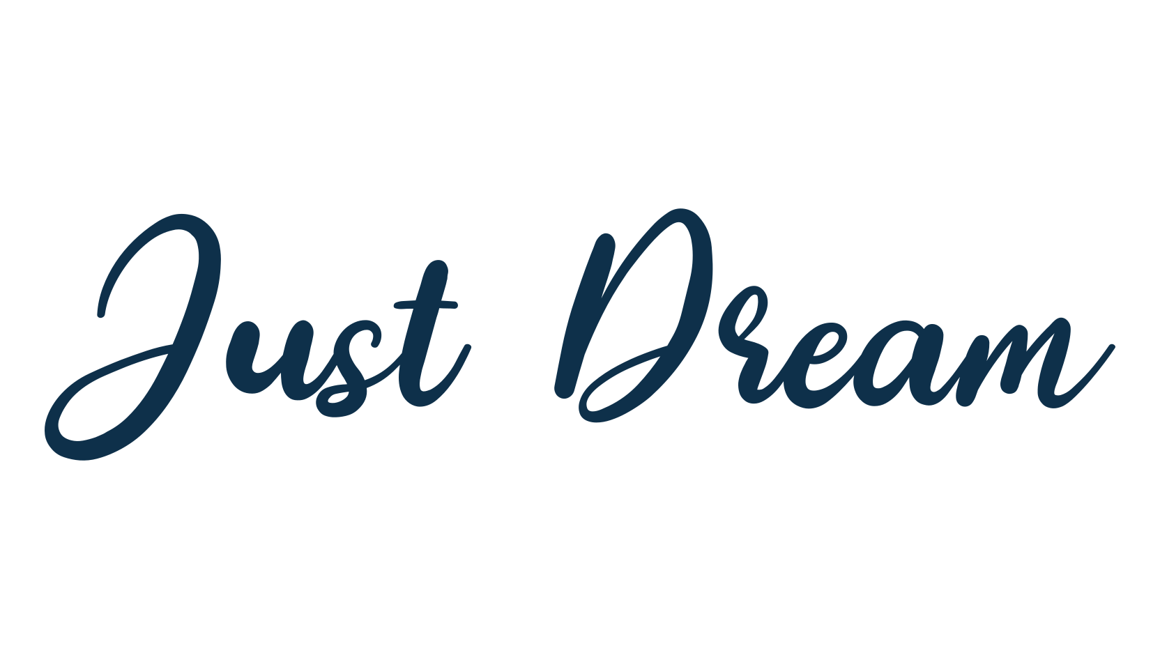 Just Dream, script brush fancy decorative calligraphy font preview