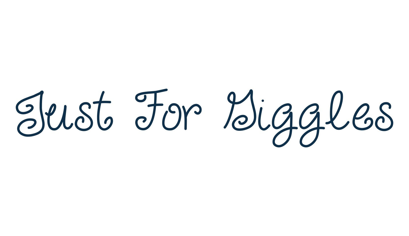Just For Giggles, curly font preview
