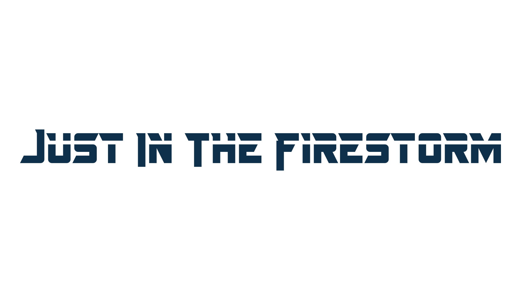 Just In The Firestorm, sci-fi font preview