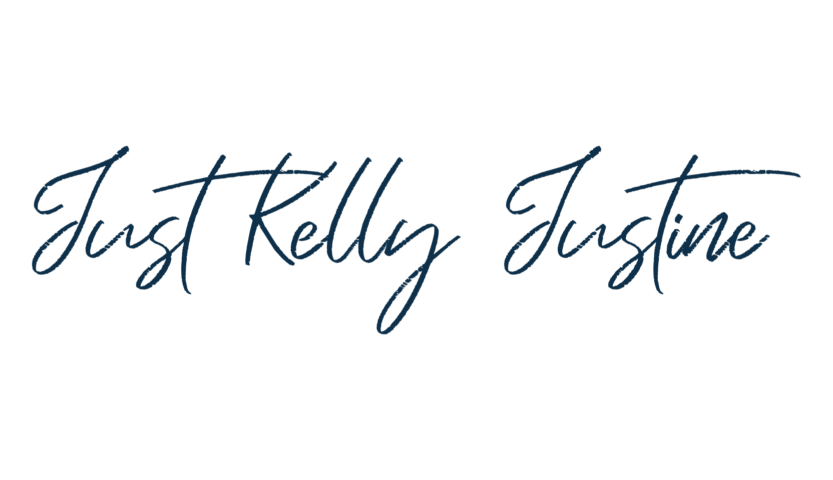 Just Kelly Justine, script handwritten fancy decorative calligraphy font preview
