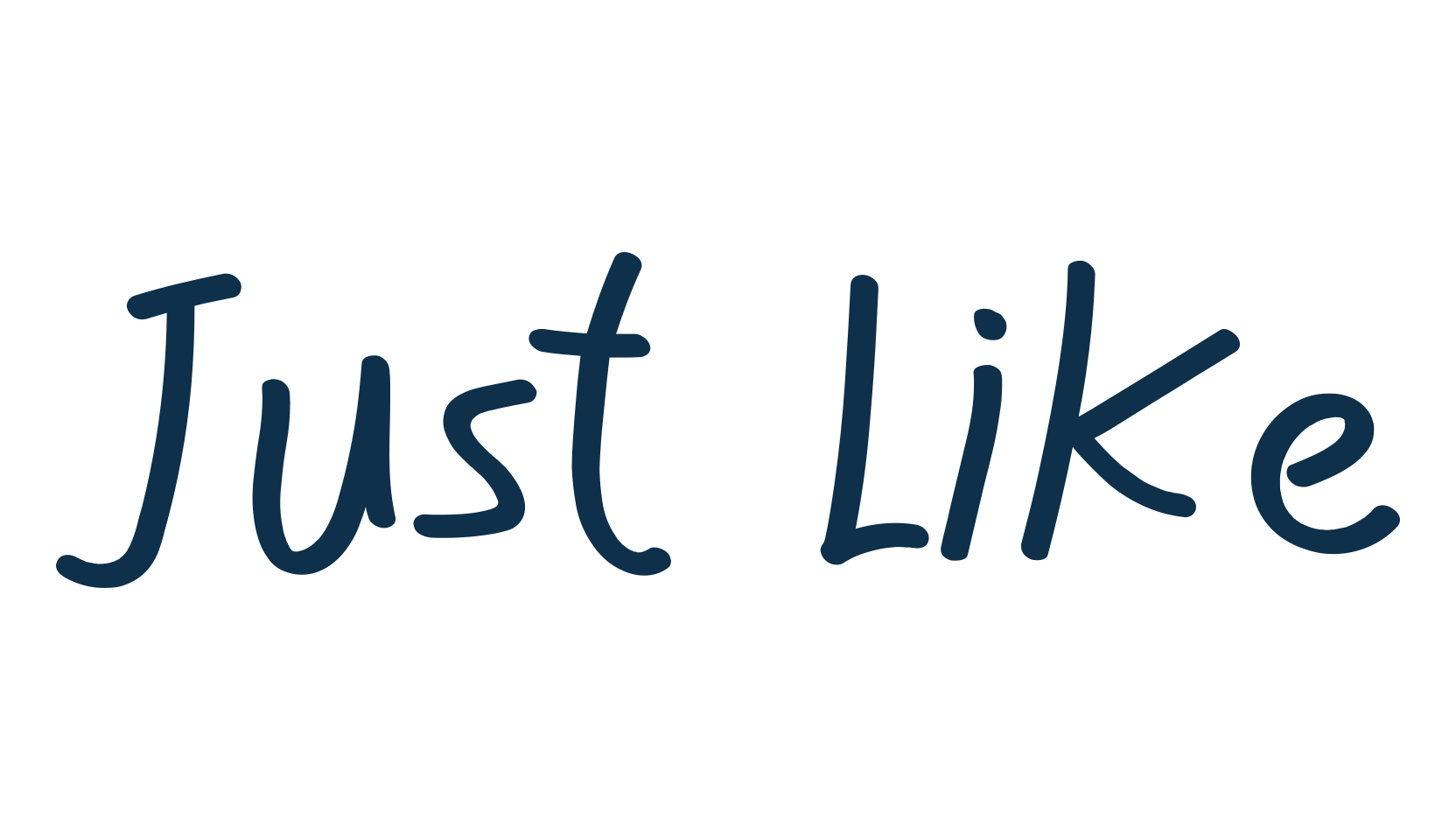 Just Like, handwriting font preview
