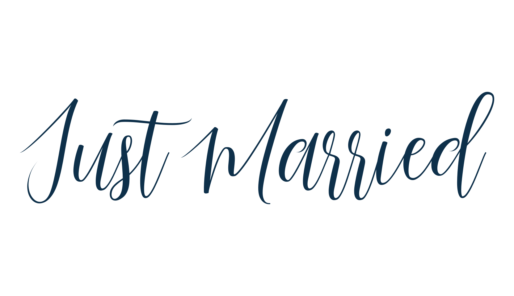 Just Married, script calligraphy fancy decorative font preview