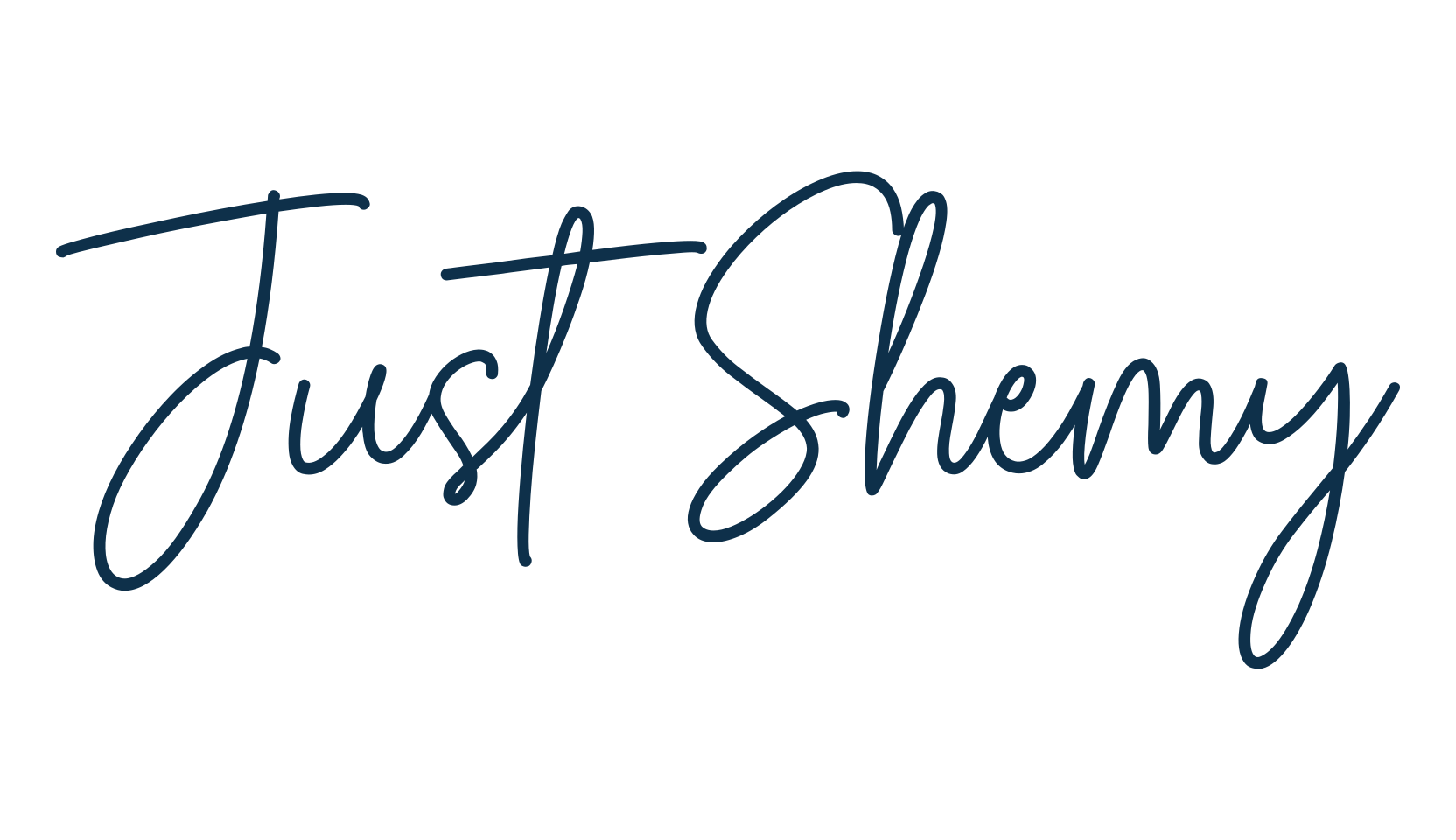 Just Shemy, handwriting font preview