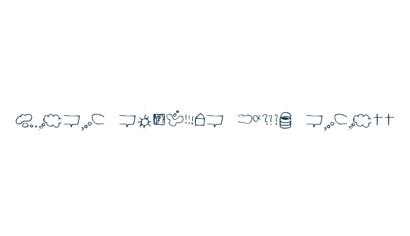 Just symbols and stuff, fancy decorative font preview