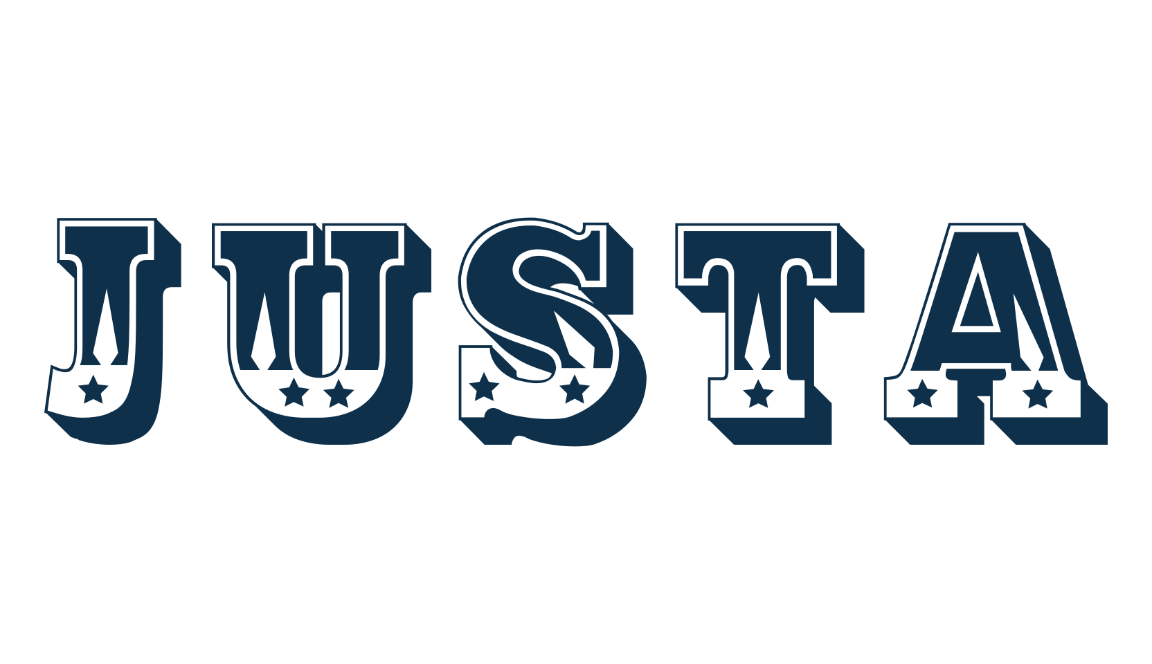 Justa, decorative font preview