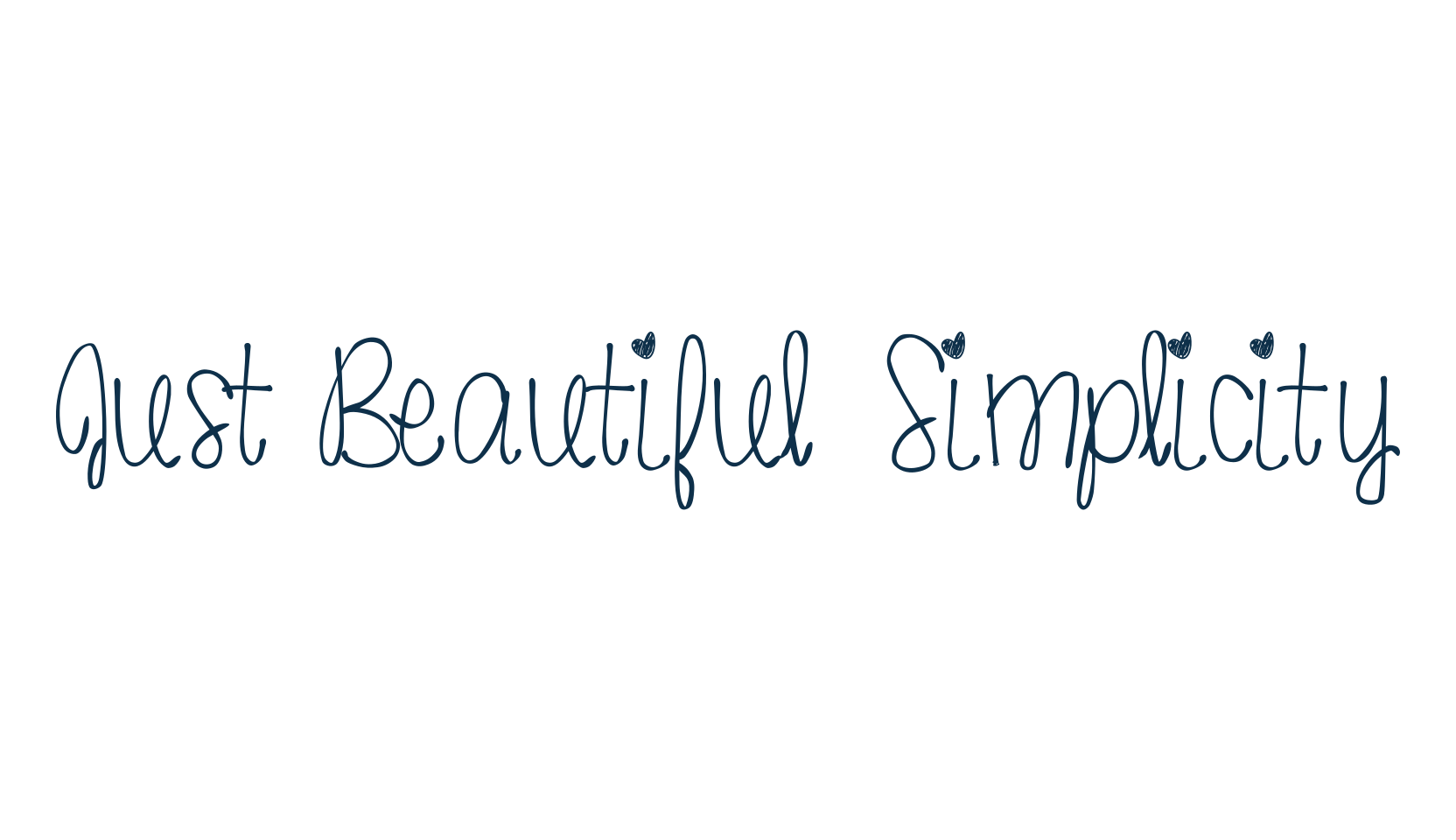 Just Beautiful Simplicity, fancy various decorative script calligraphy font preview