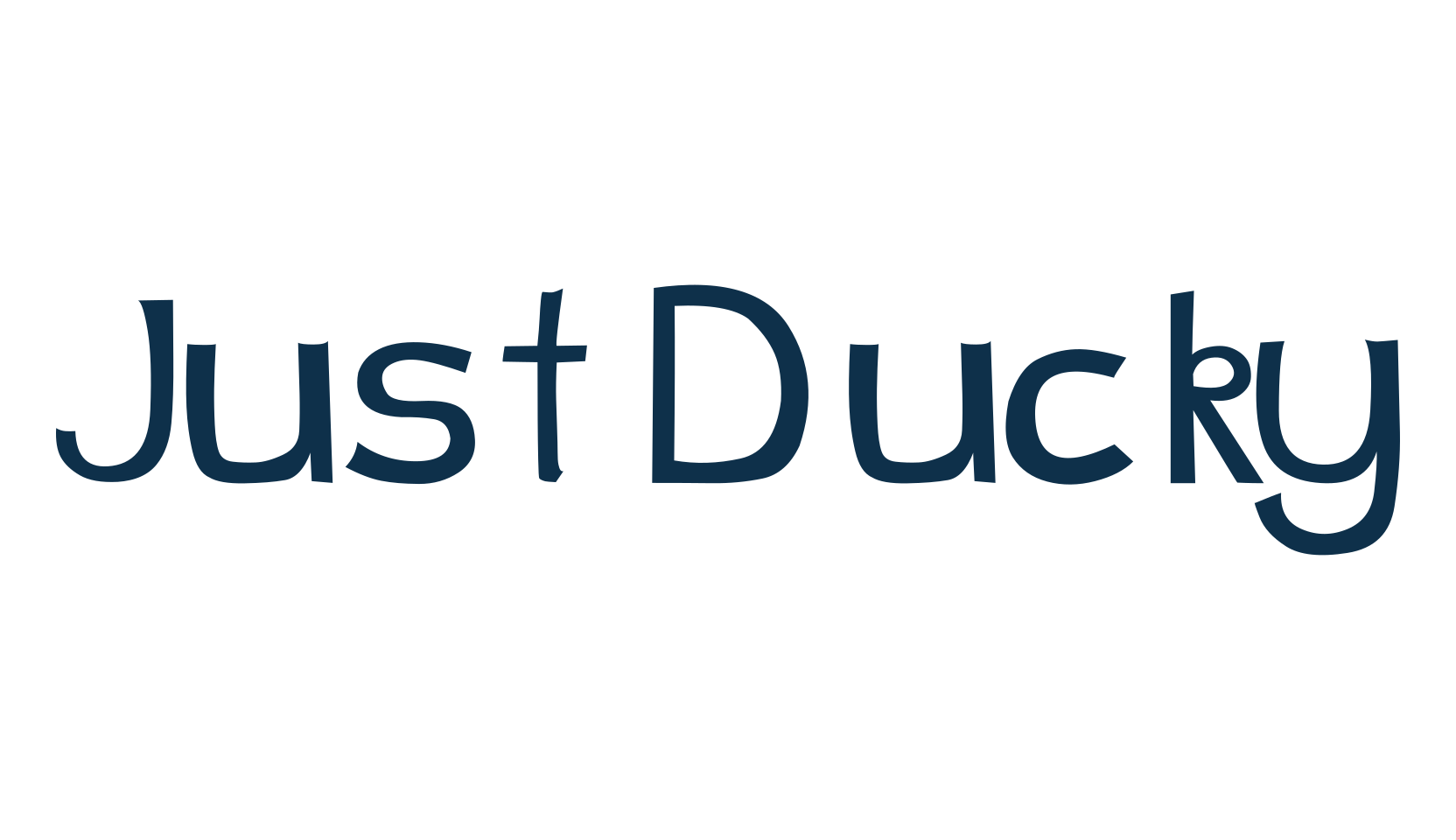 Just Ducky, cartoon font preview