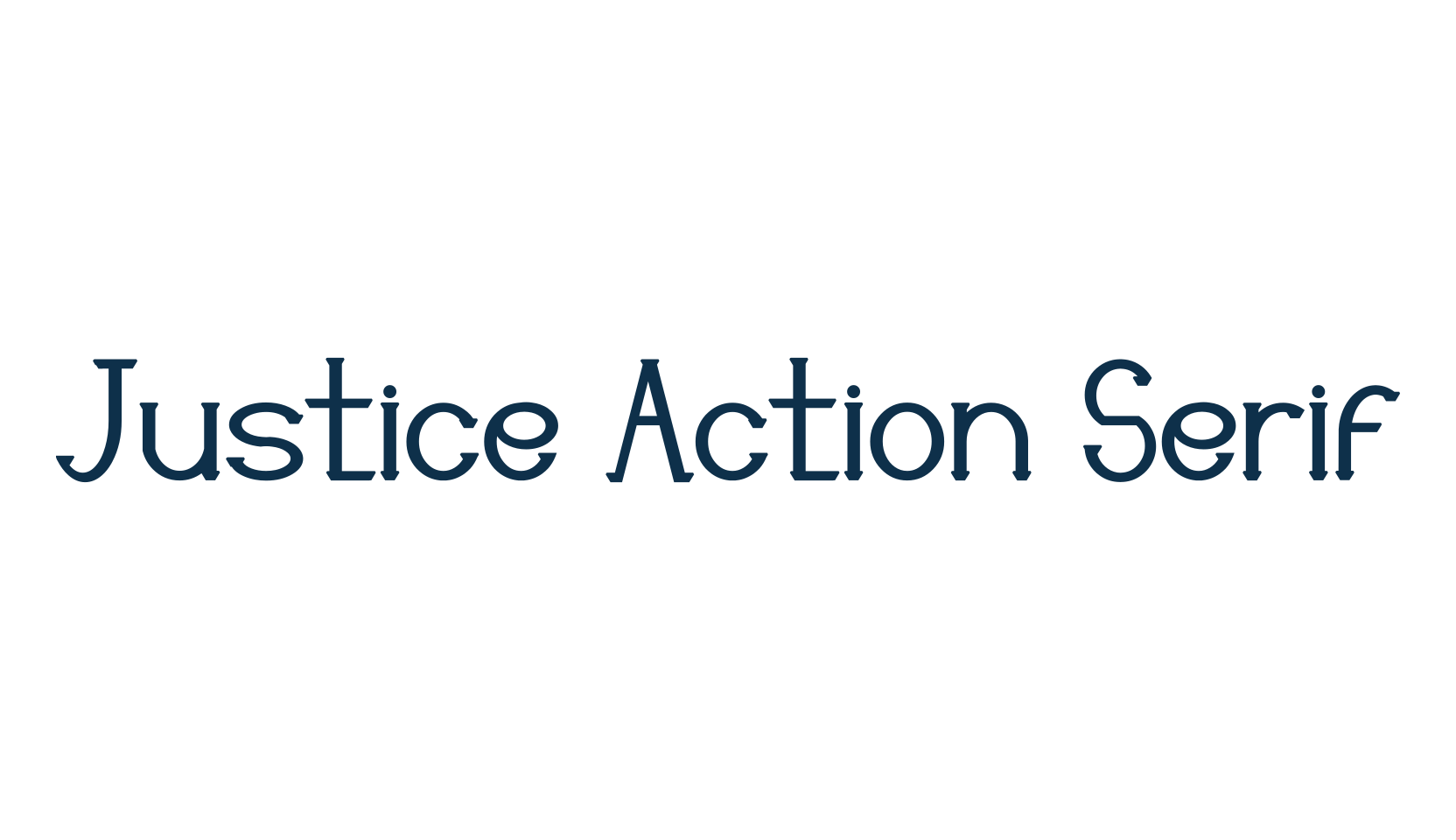 Justice Action Serif, basic serif font preview
