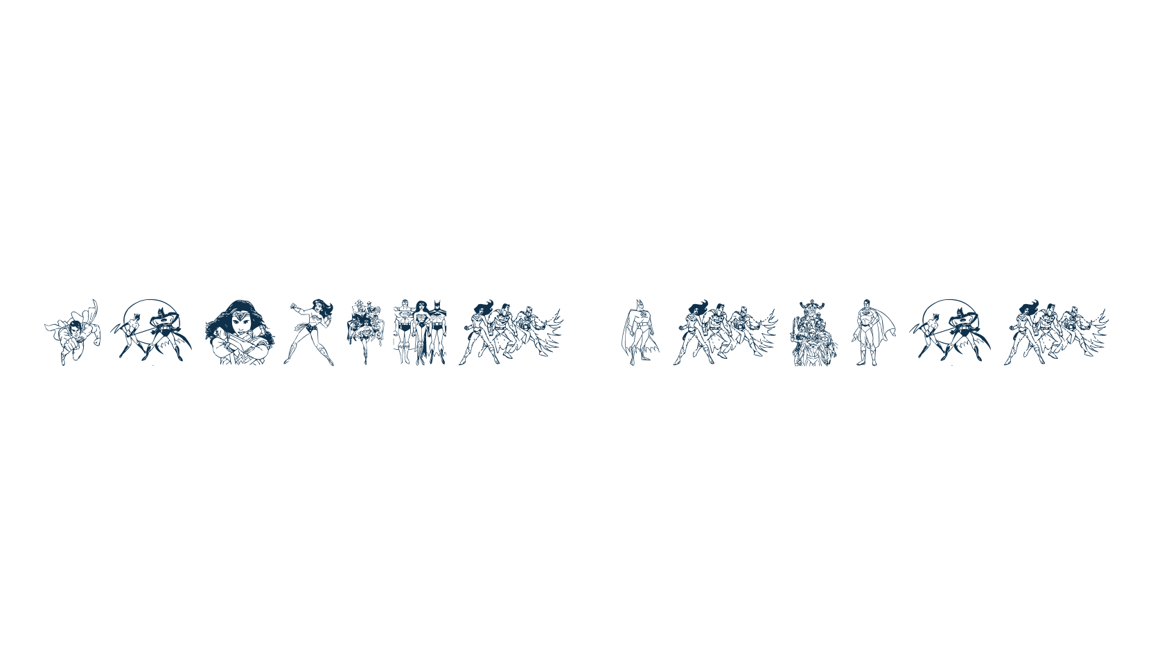 Justice League (justice-league-2), display market font preview