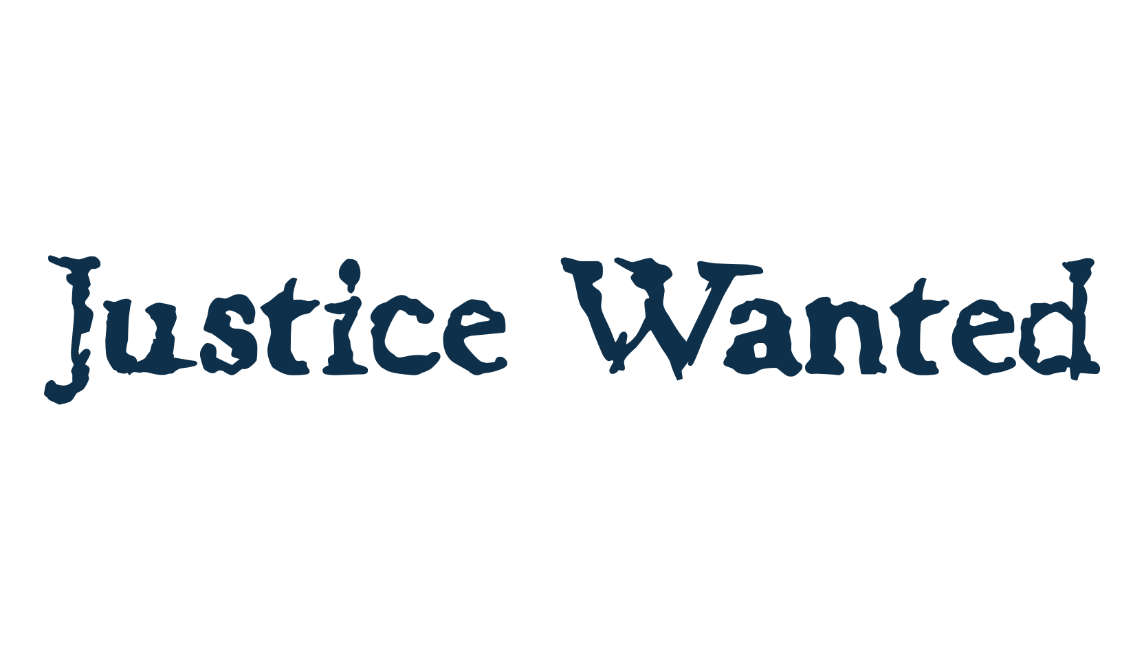 Justice Wanted, eroded font preview