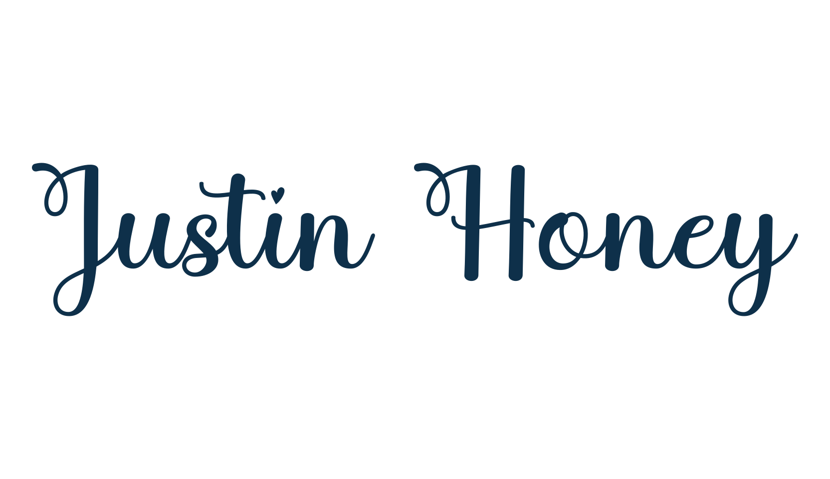Justin Honey, calligraphy font preview