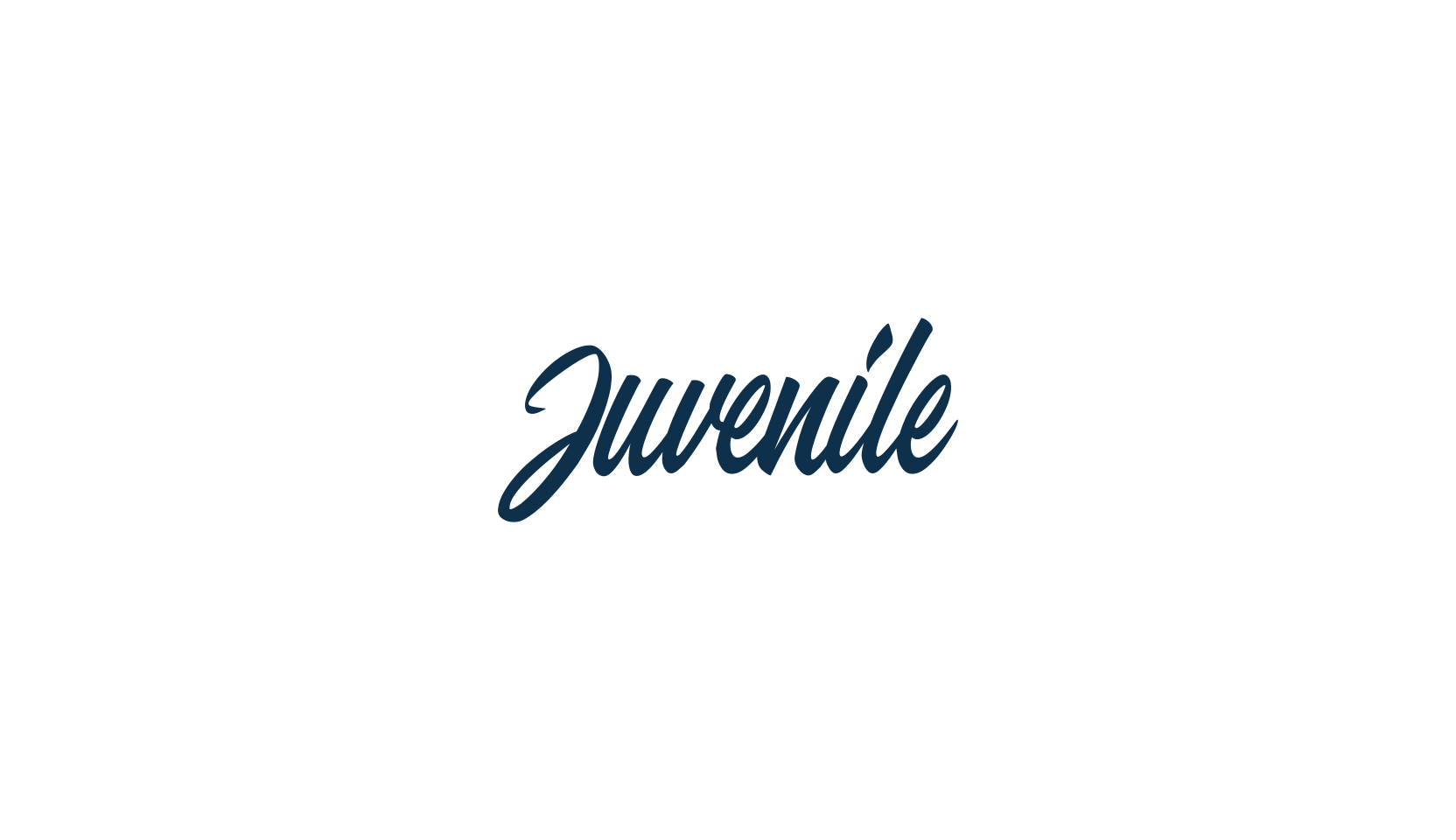 Juvenile, script brush fancy decorative calligraphy font preview