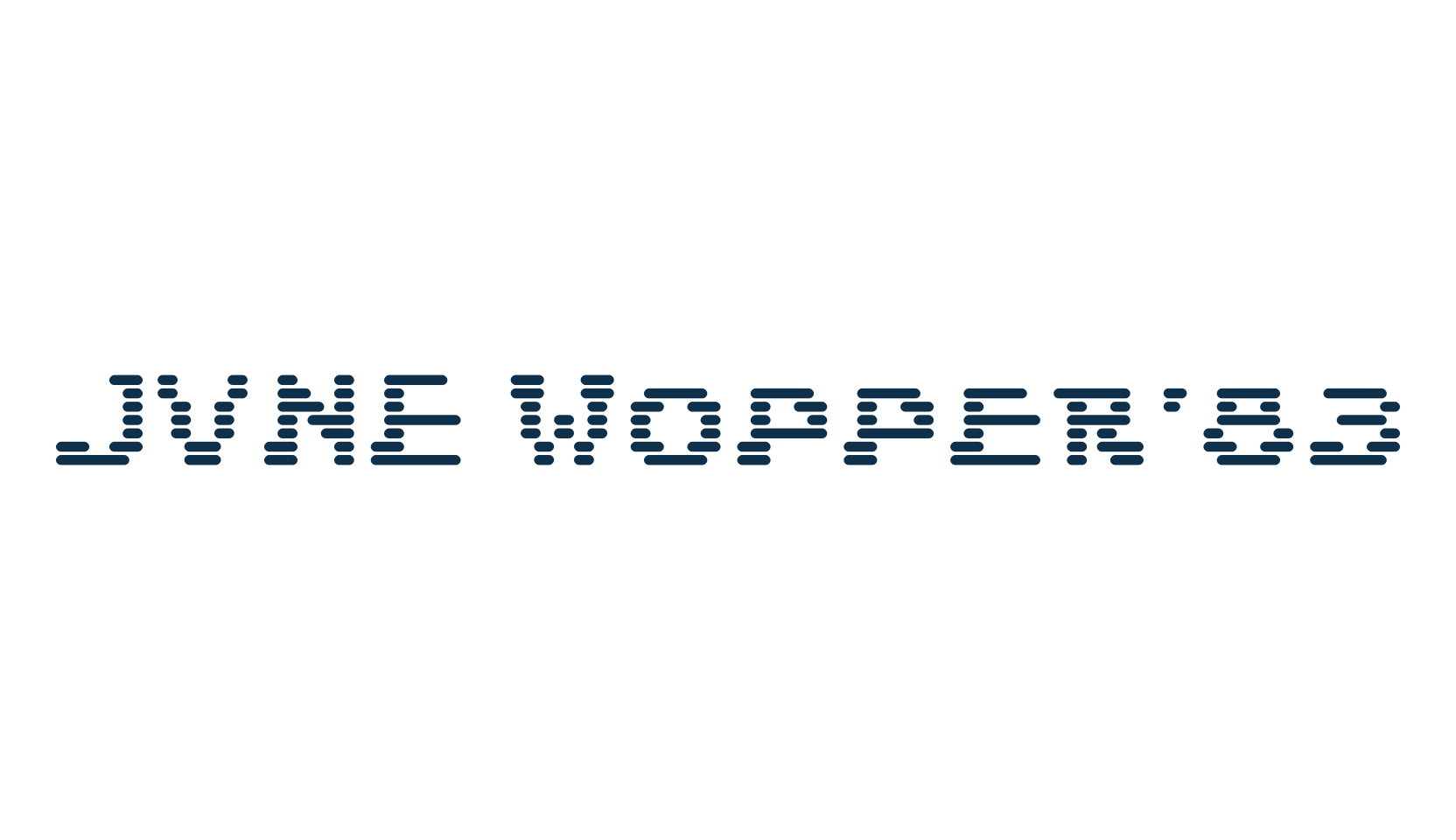 JVNE Wopper'83, techno lcd sci-fi font preview