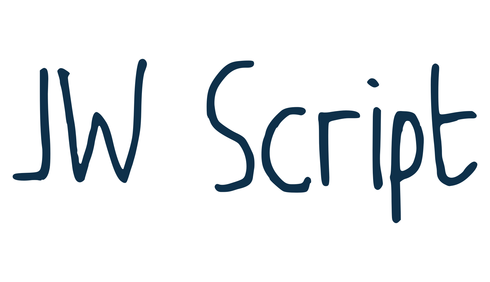 JW Script, handwriting font preview