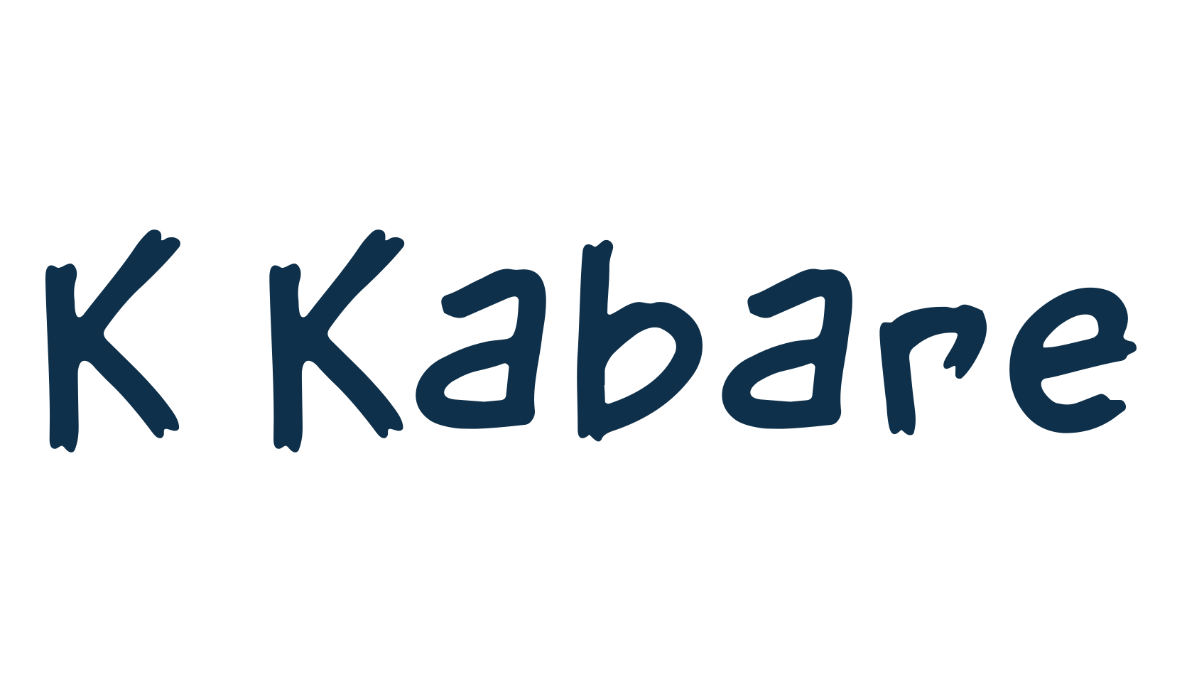 K Kabare, brush font preview