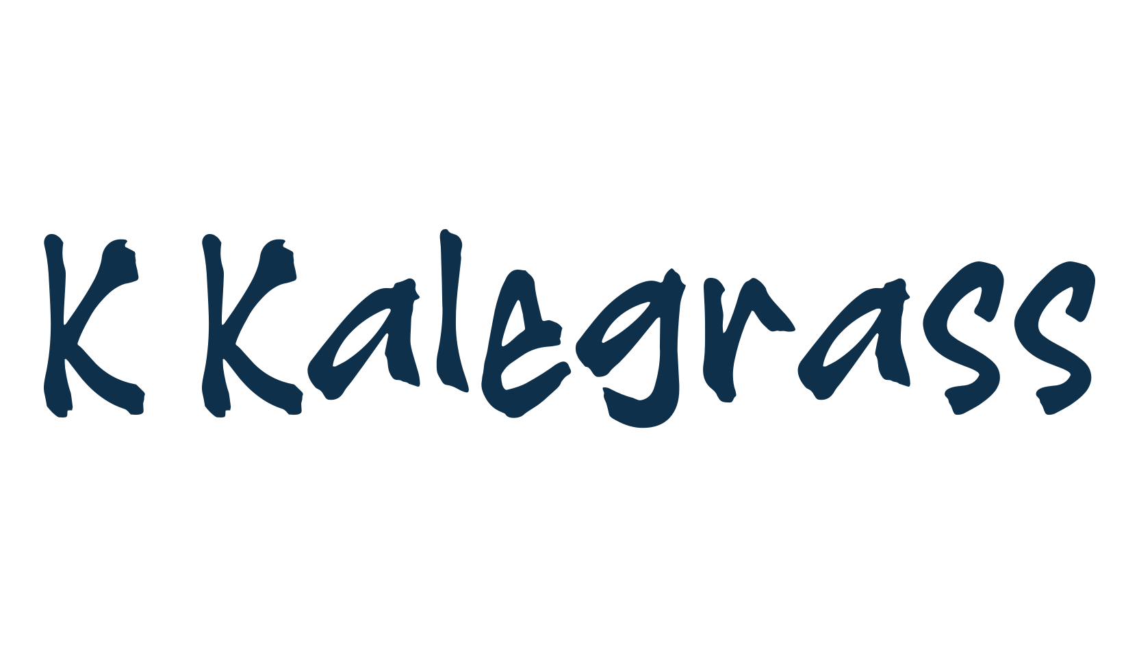 K Kalegrass, brush font preview