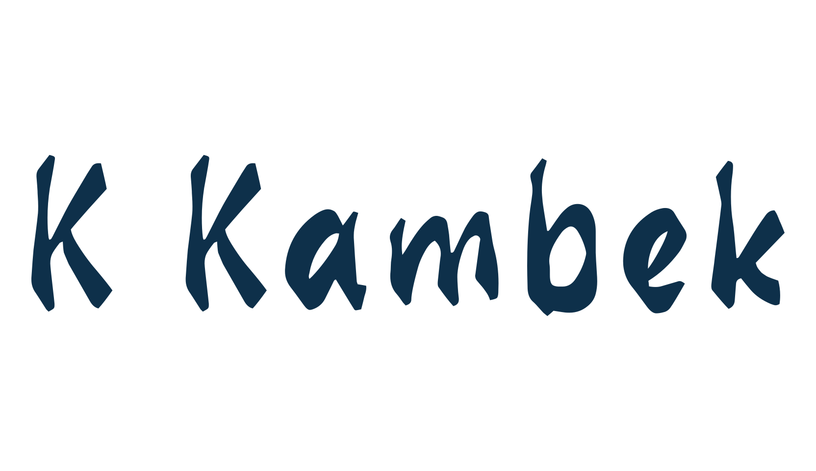 K Kambek, fancy decorative font preview