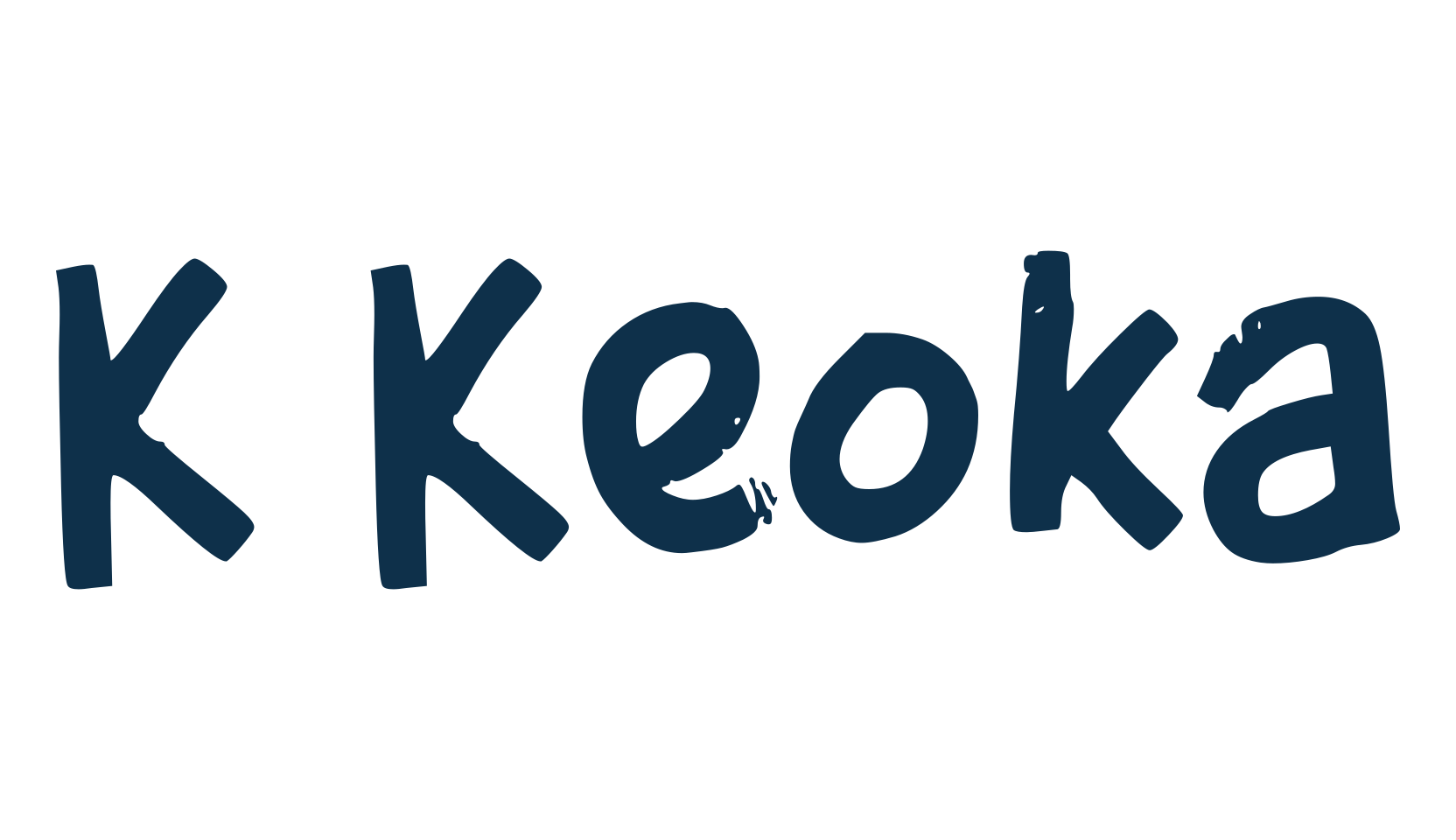 K Keoka, cartoon font preview