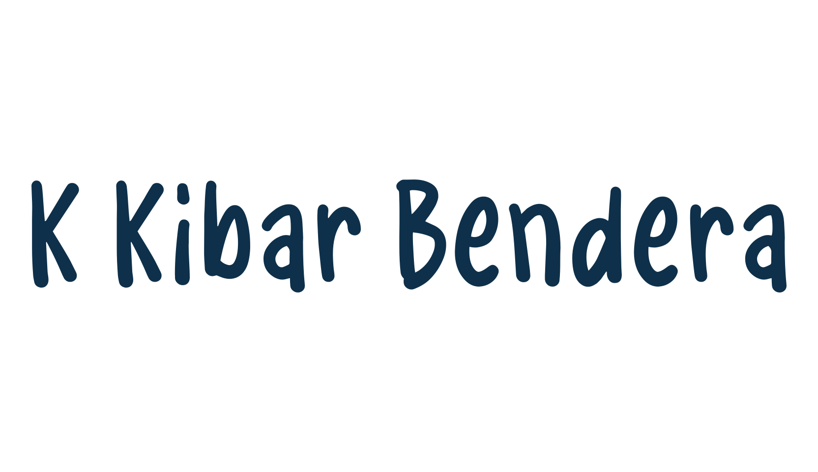 K Kibar Bendera, script handwritten fancy decorative calligraphy font preview