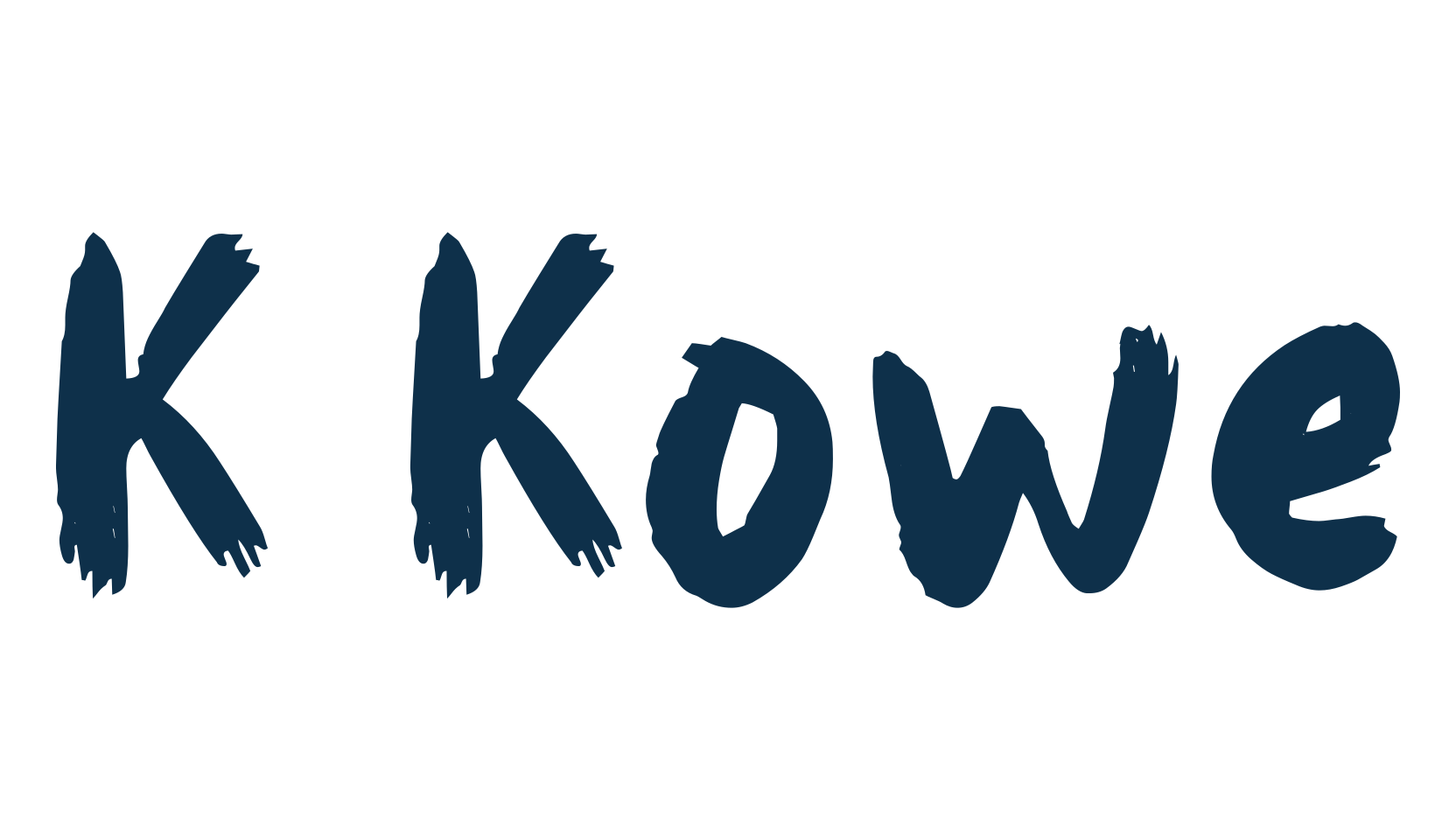 K Kowe, brush font preview