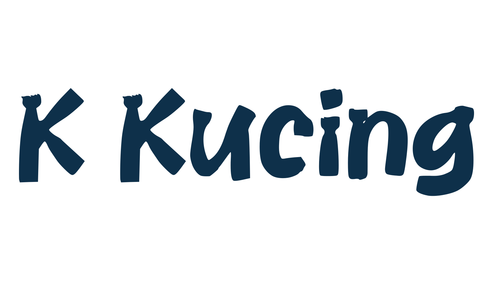 K Kucing, cartoon font preview