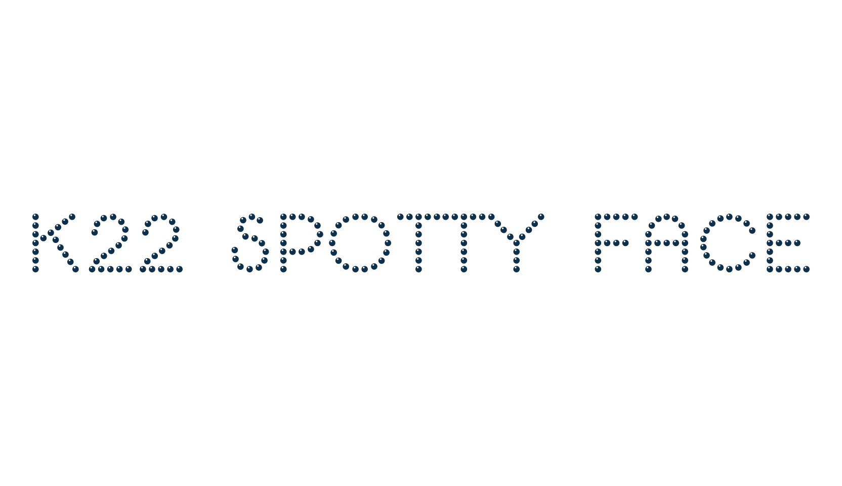 K22 Spotty Face, decorative font preview