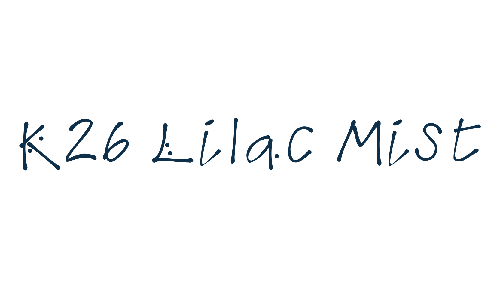 K26 Lilac Mist, handwriting font preview