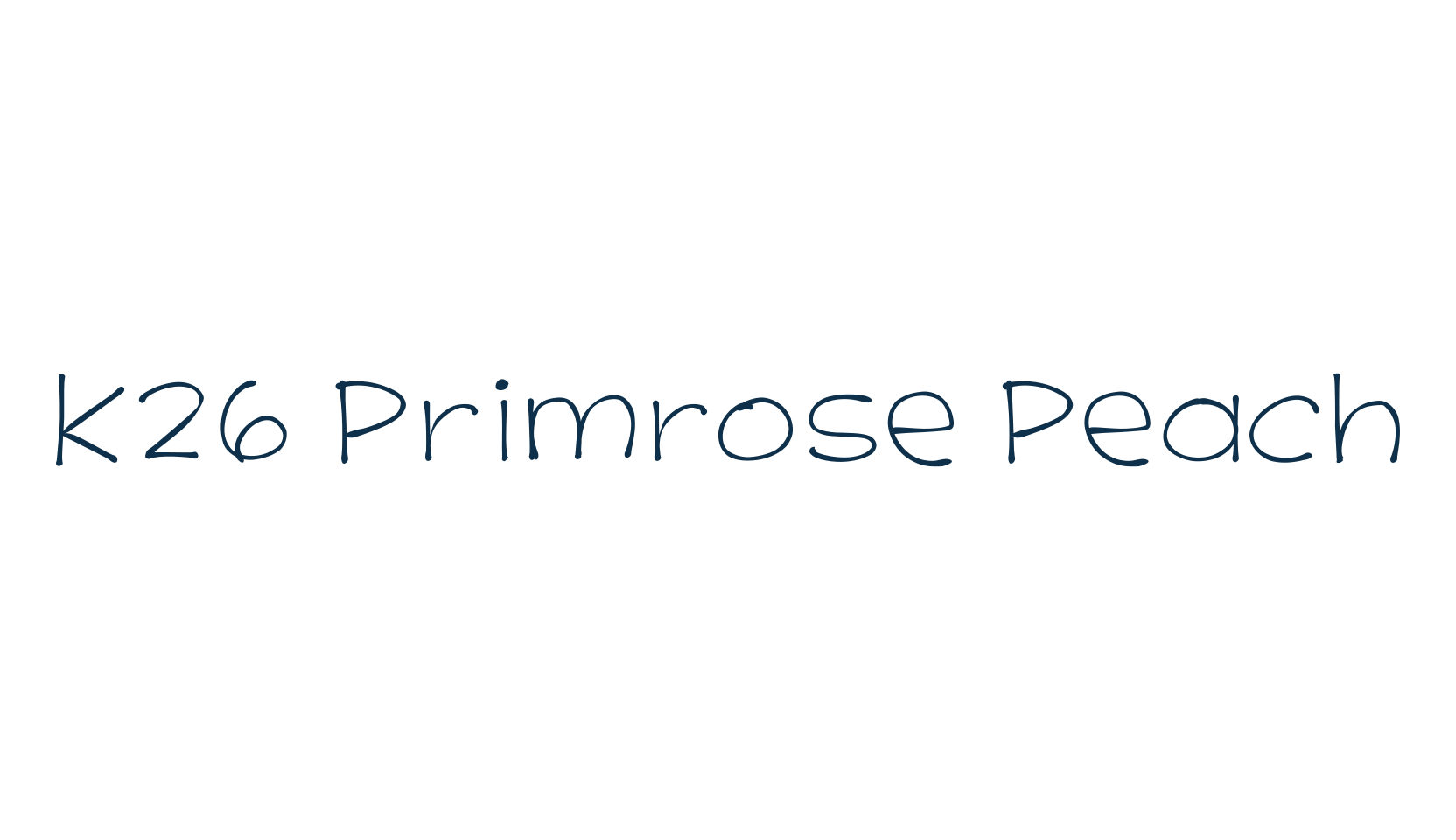 K26 Primrose Peach, handwriting font preview