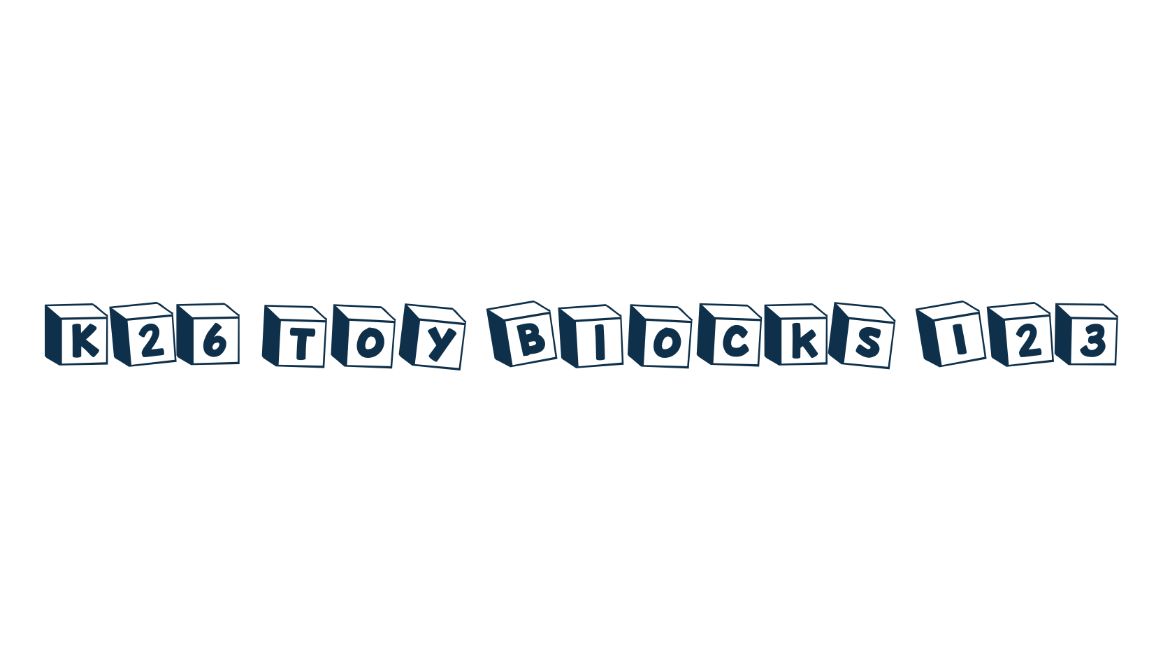 K26 Toy Blocks 123, decorative font preview