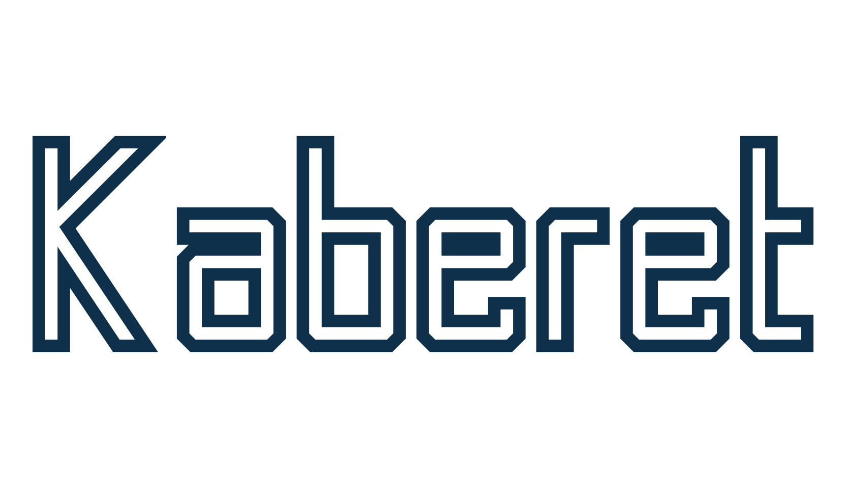 Kaberet, techno square sci-fi font preview