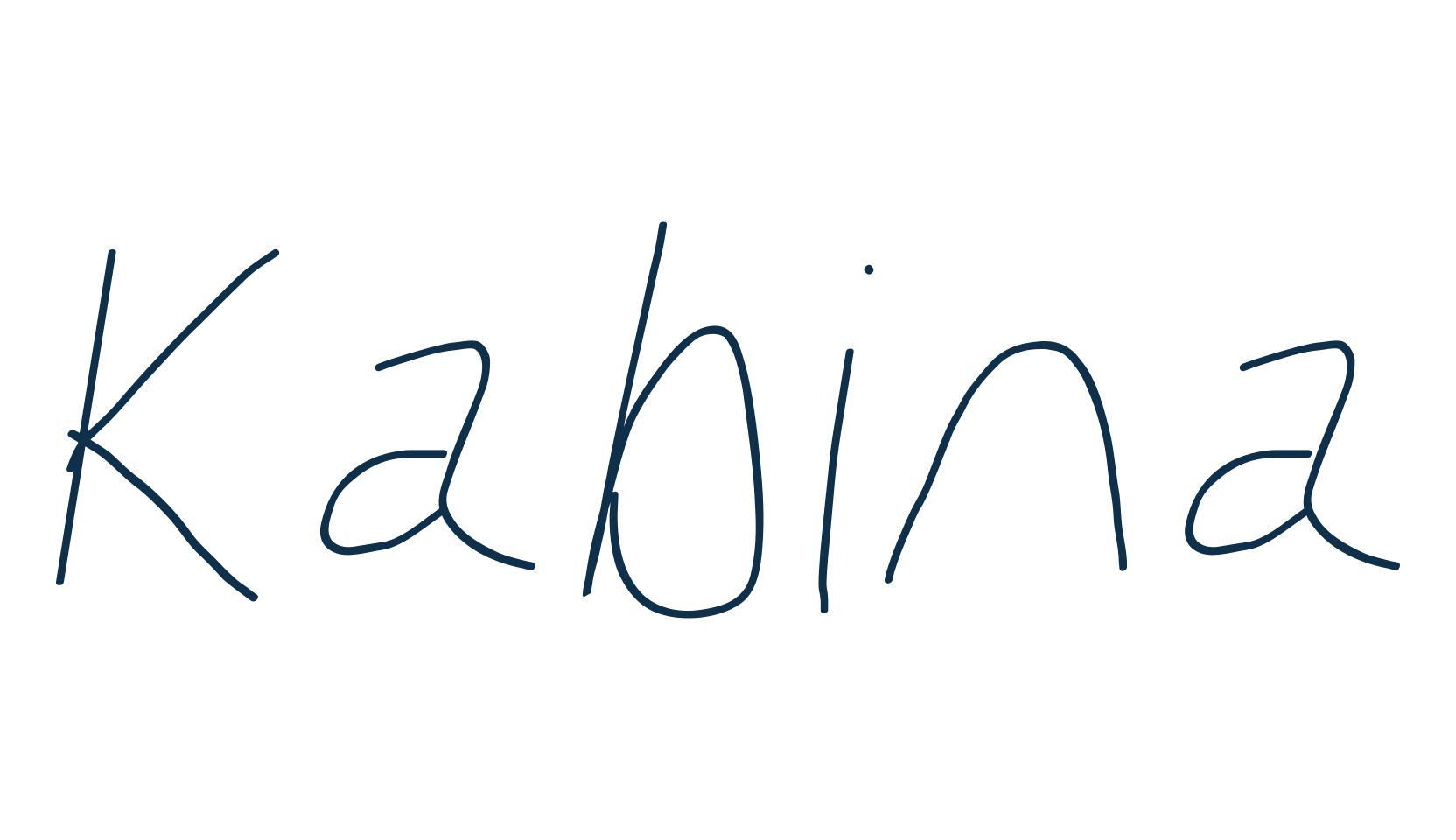 Kabina, handwriting font preview