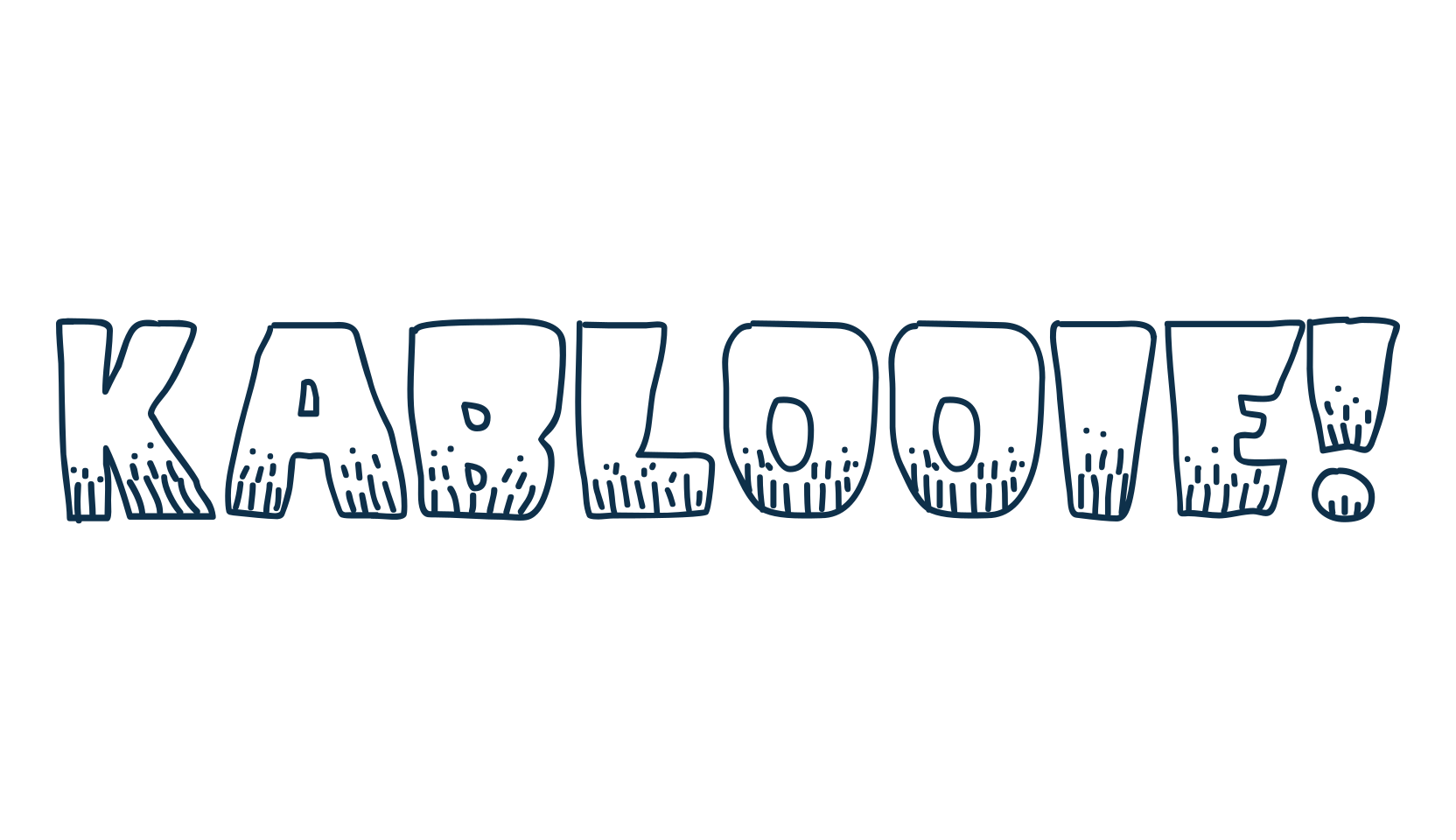 KaBlooie!, cartoon font preview