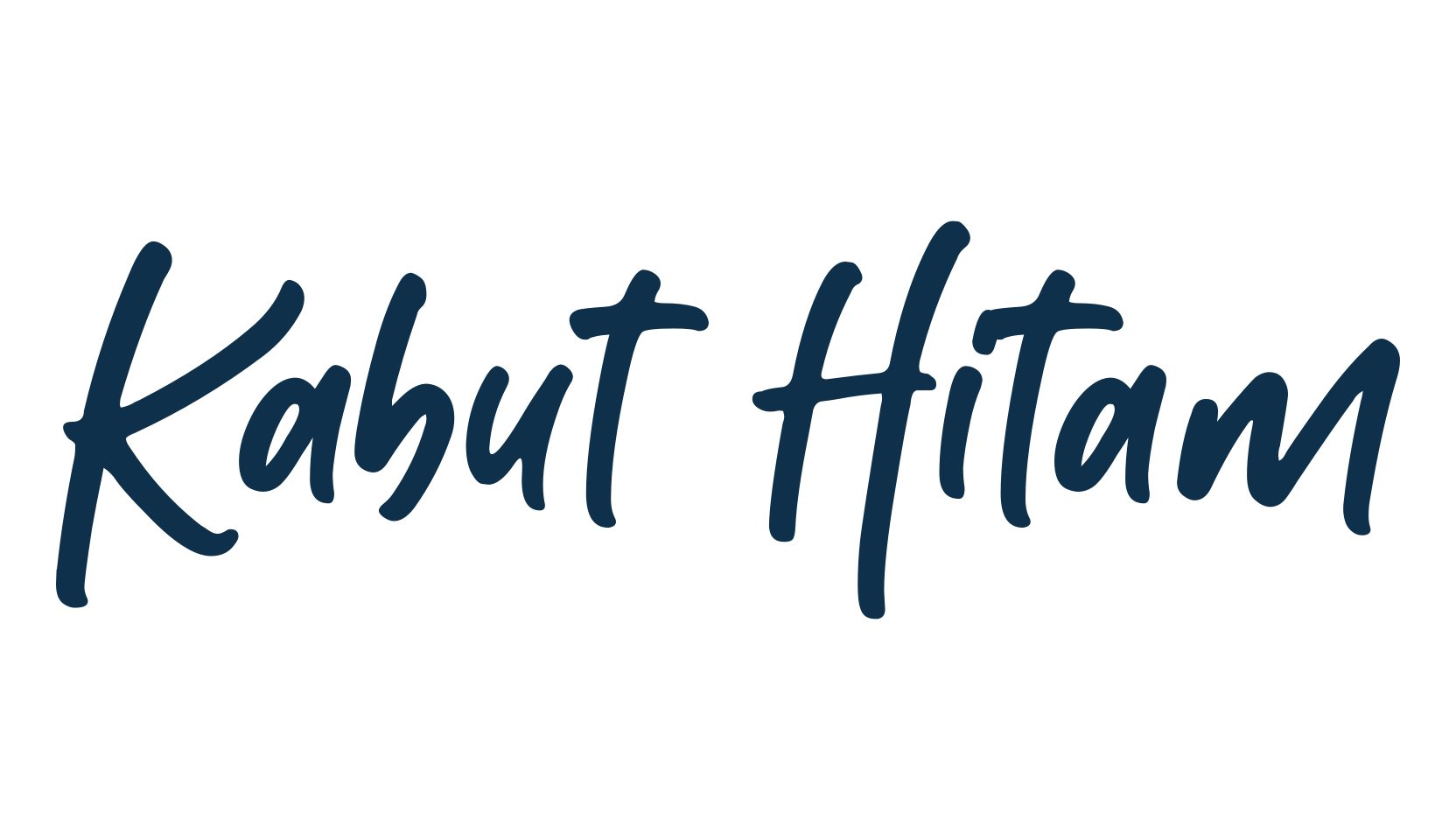 Kabut Hitam, handwriting font preview