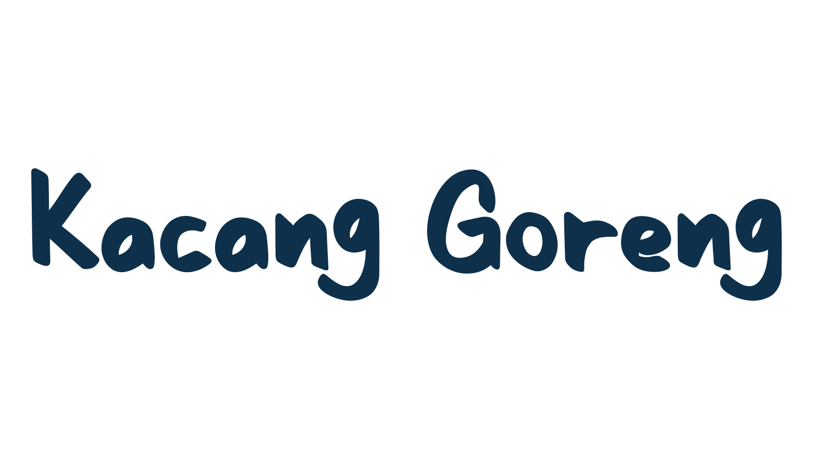 Kacang Goreng, script handwritten fancy decorative calligraphy font preview