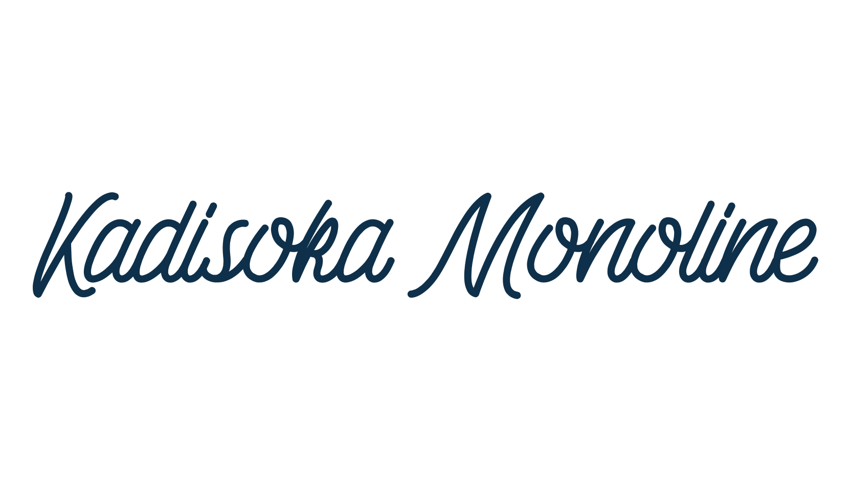 Kadisoka Monoline, fancy decorative font preview