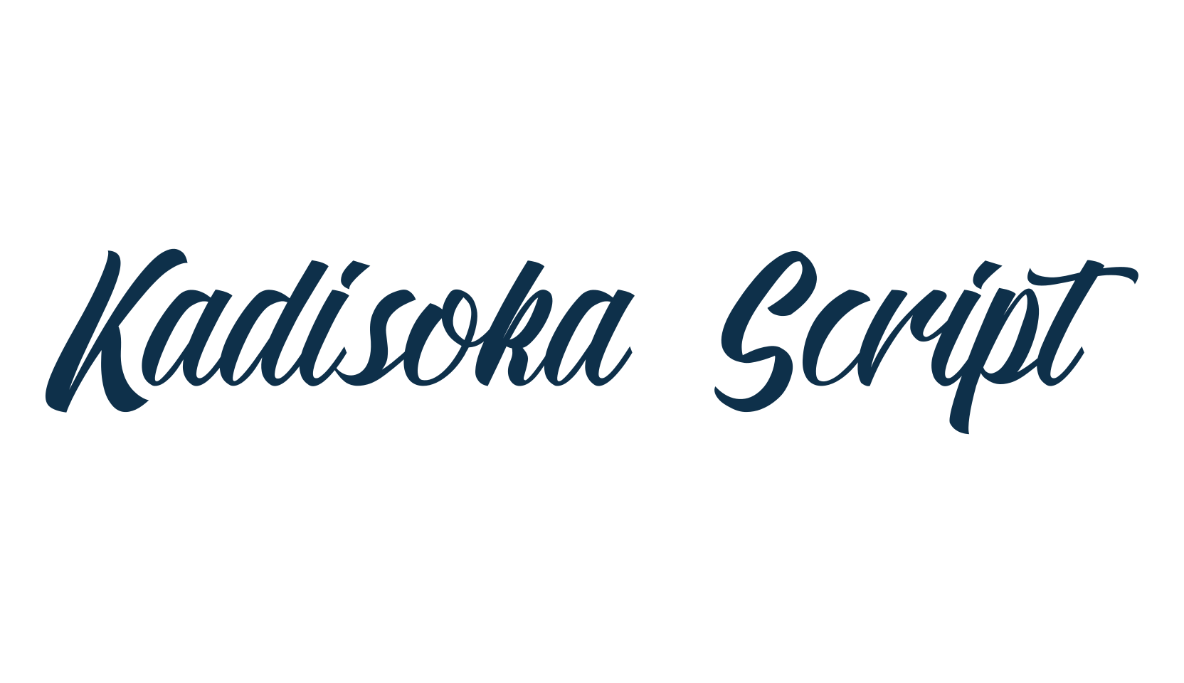 Kadisoka Script, calligraphy font preview