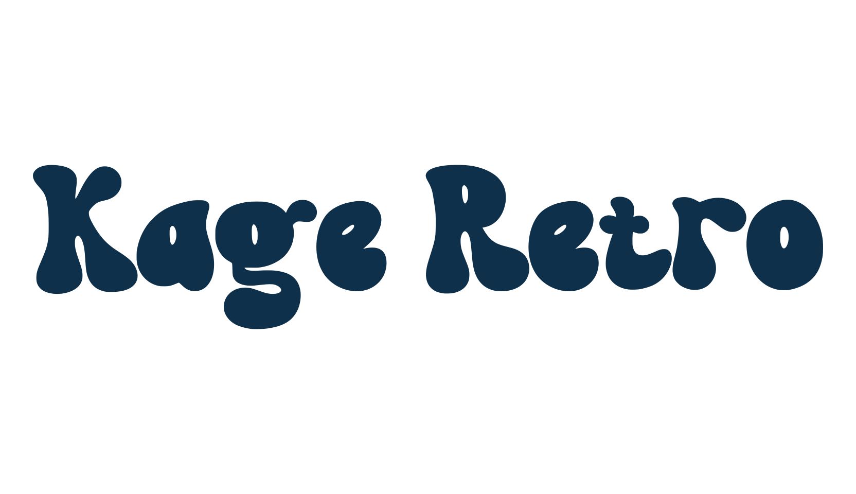 Kage Retro, fancy groovy decorative font preview