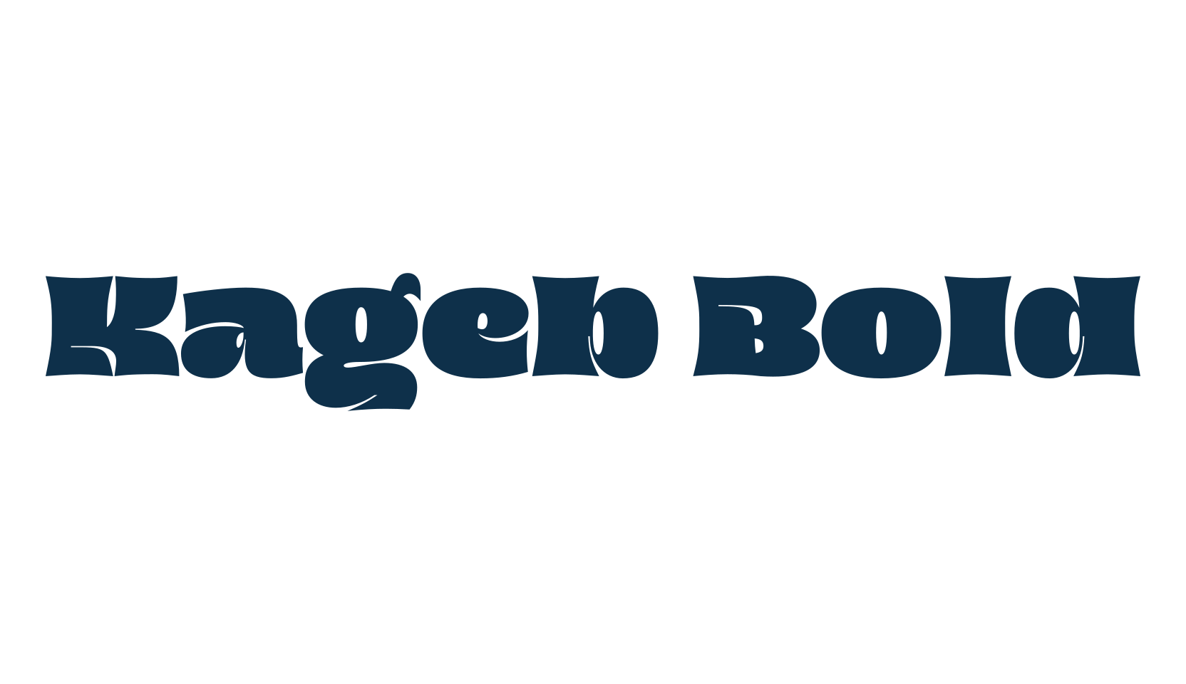 Kageb Bold, serif font preview