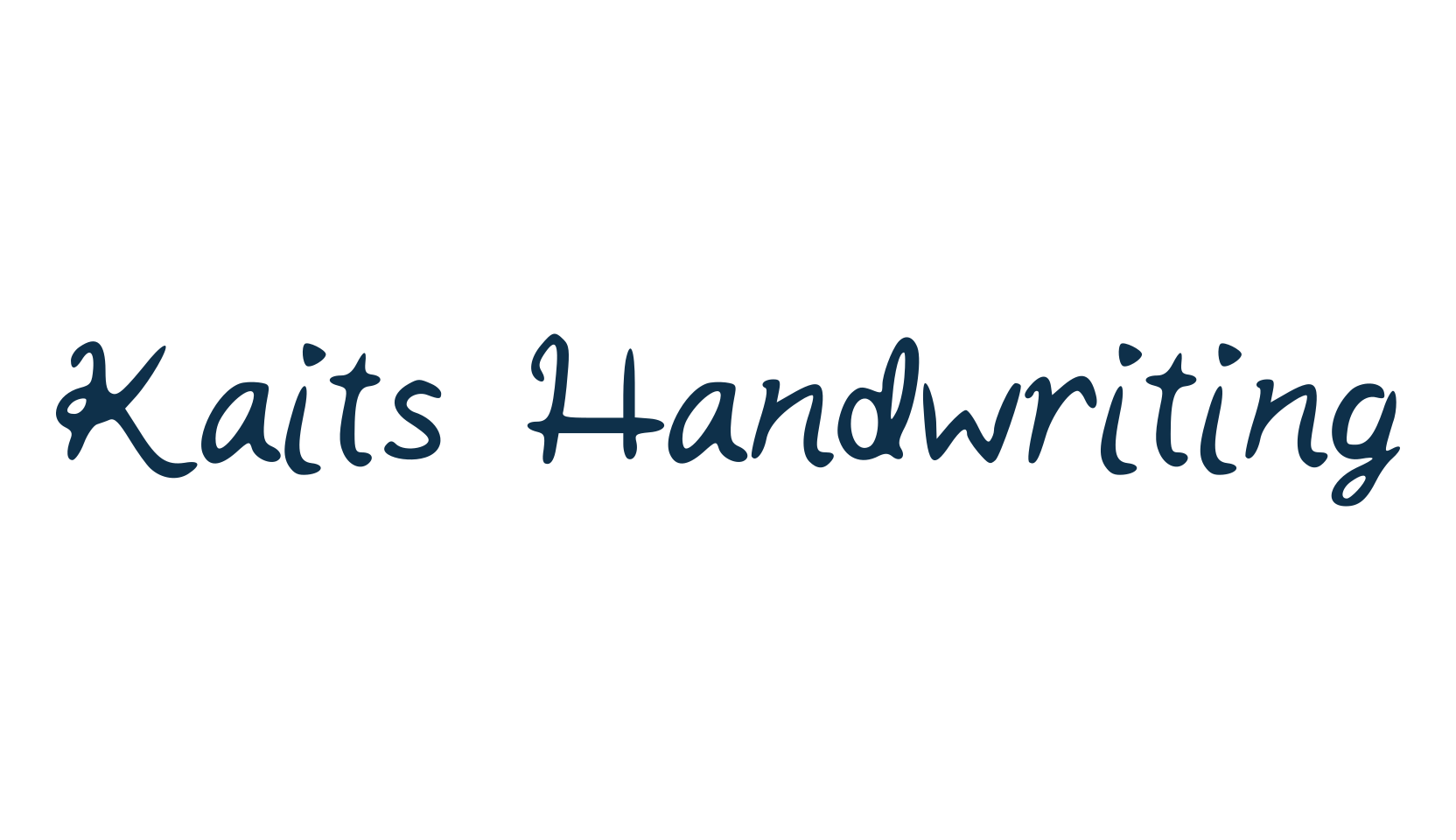 Kaits Handwriting, handwriting font preview