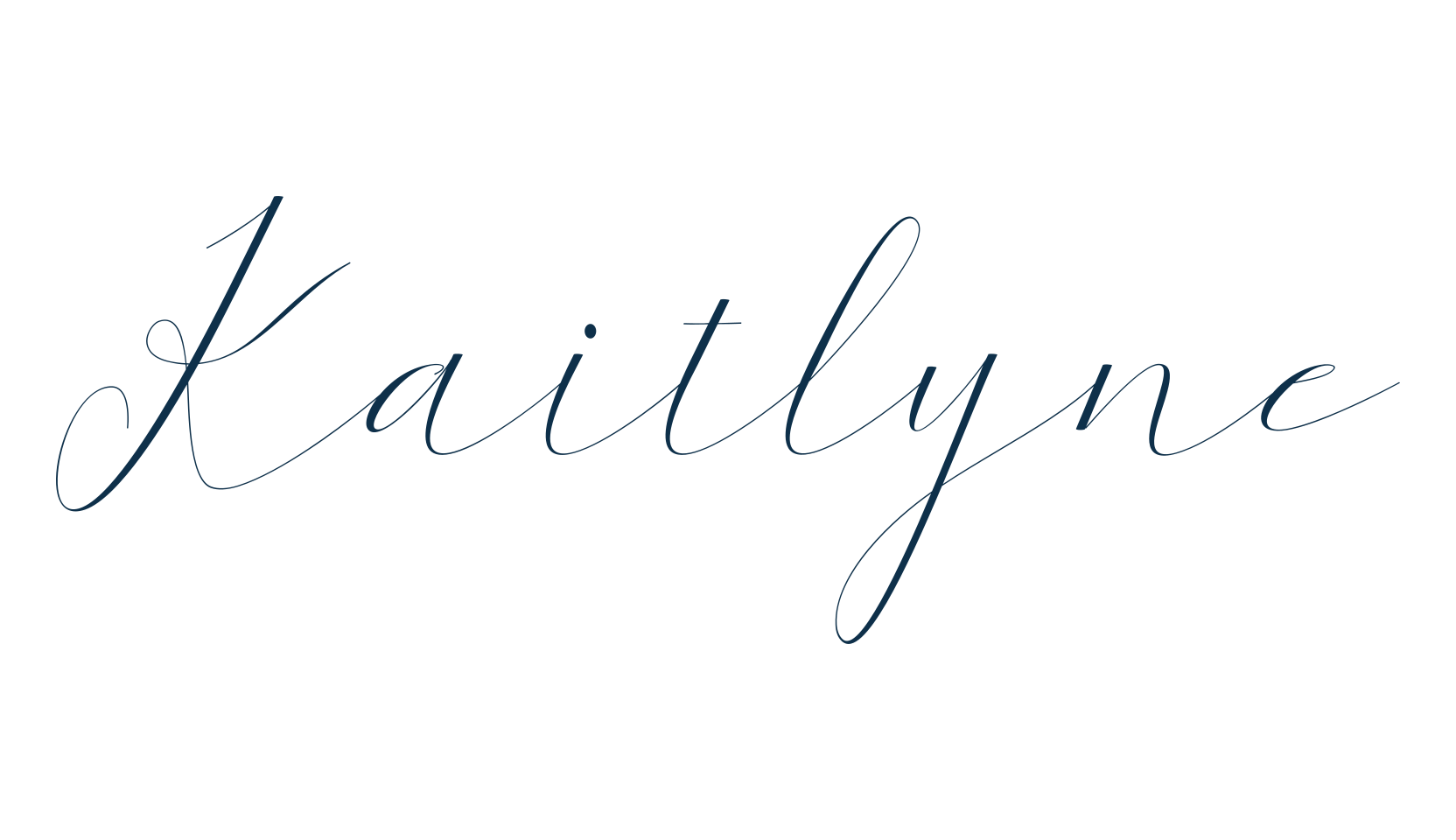 Kaitlyne, script calligraphy fancy decorative font preview